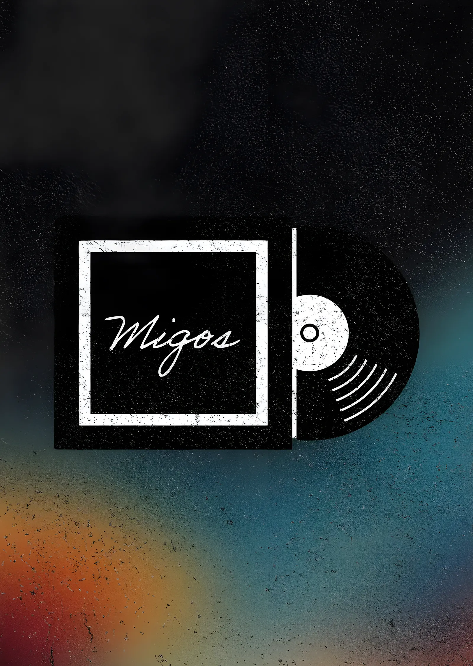 Migos - Minimal Plak Kapağı metal tablo