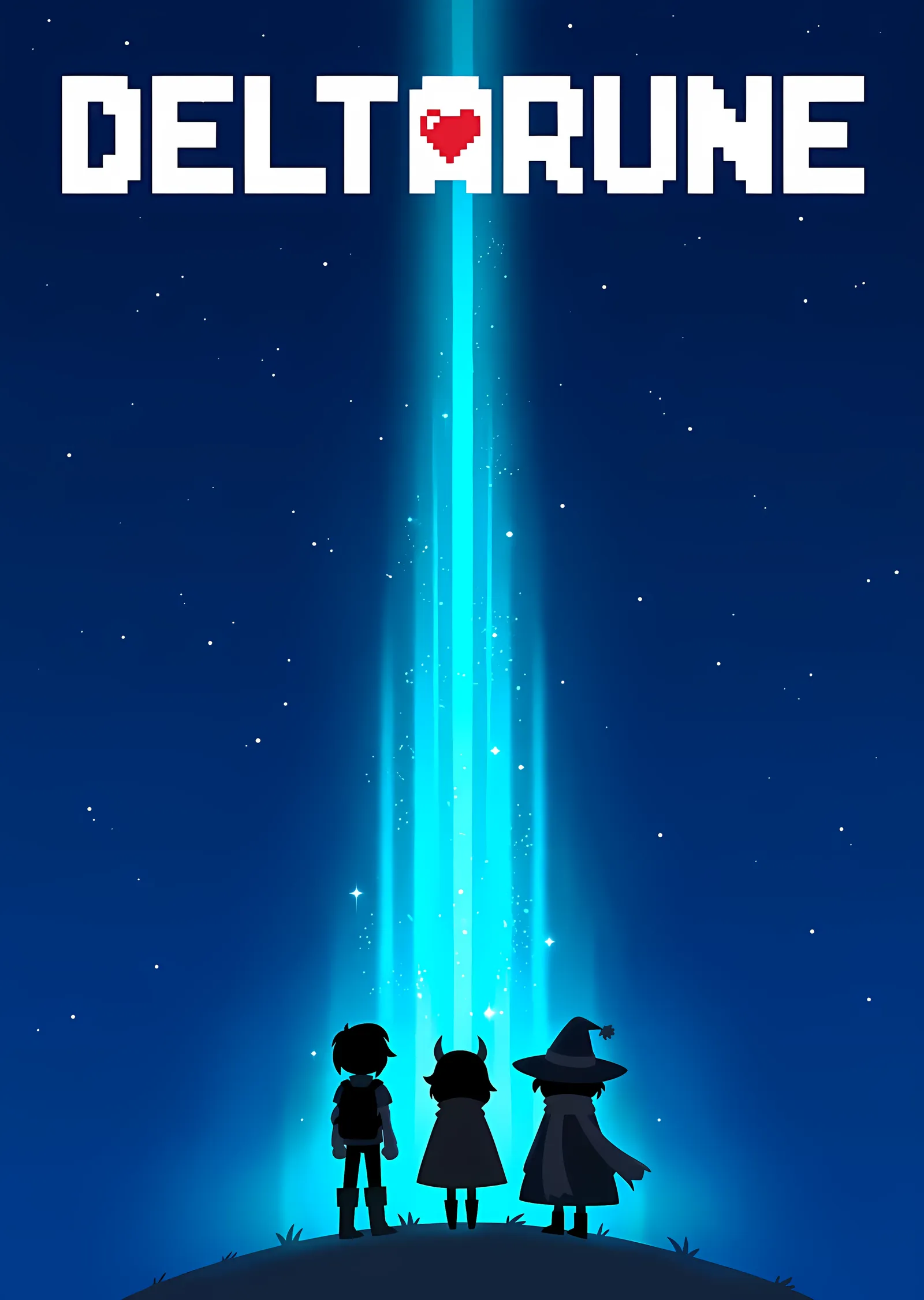 Deltarune - Gökyüzüne Uzanan Işık metal tablo