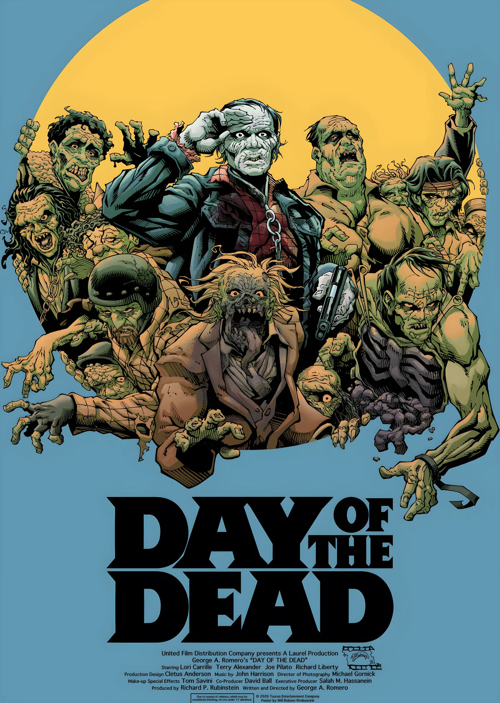 Day of the Dead - Zombi Kalabalığı metal tablo