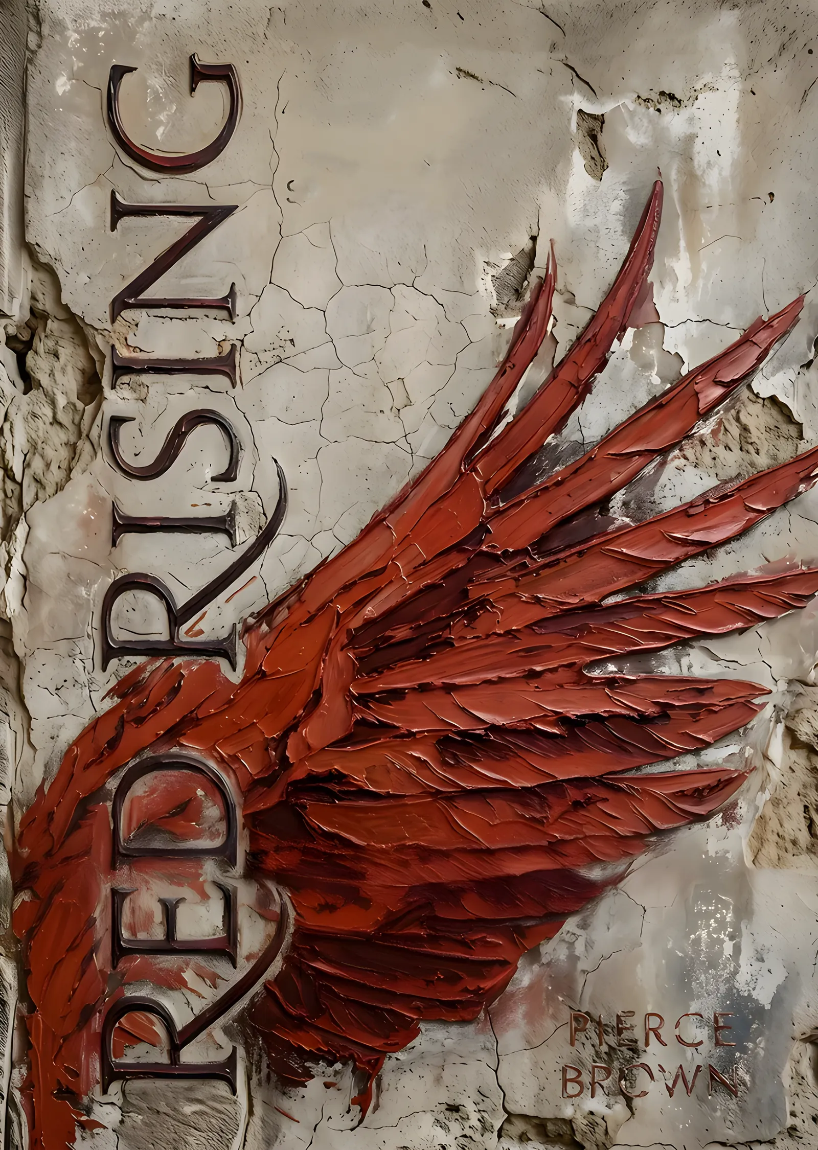 Red Rising - Taşa Oyulmuş Kanat metal tablo