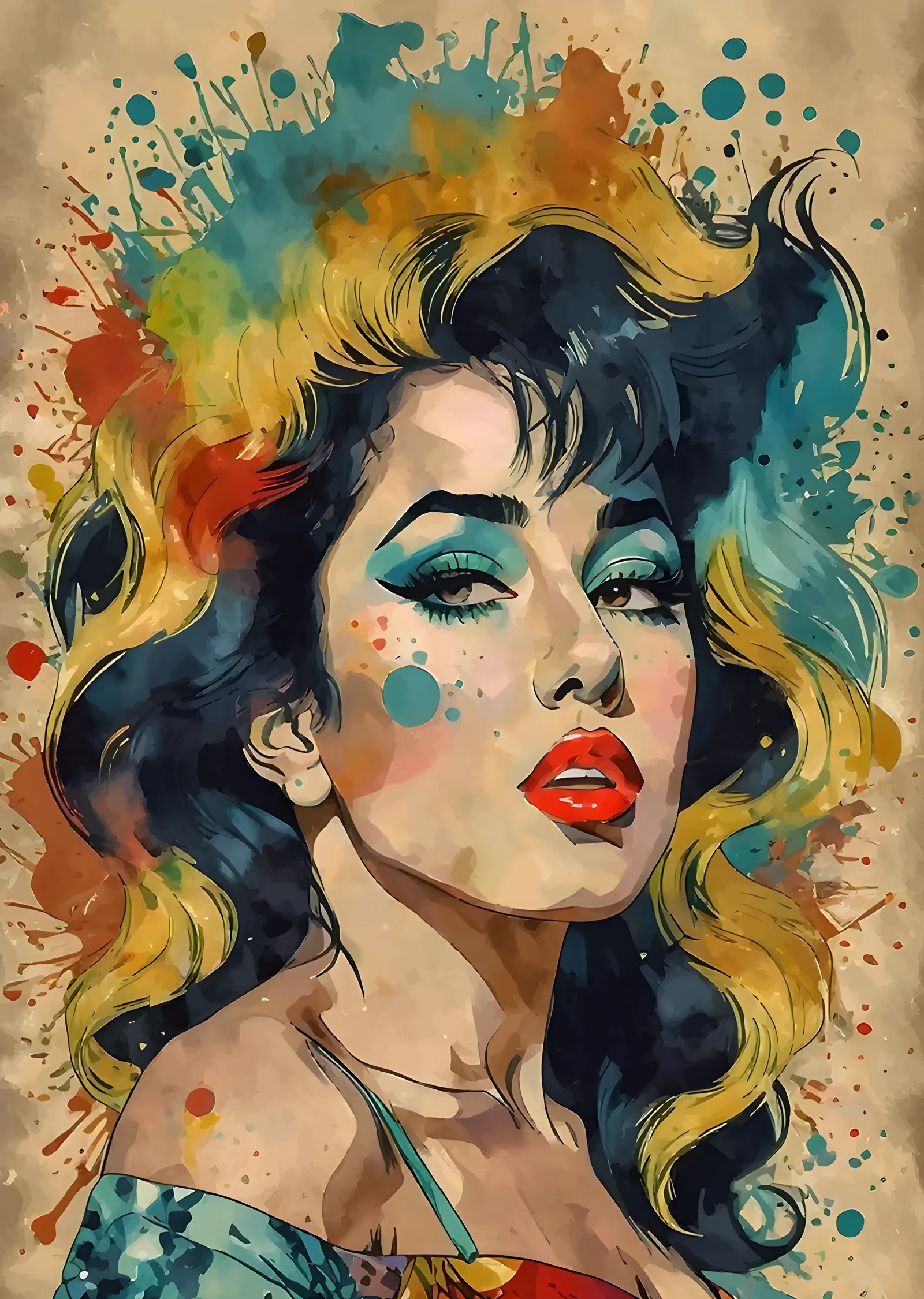 Kali Uchis: Suluboya metal tablo
