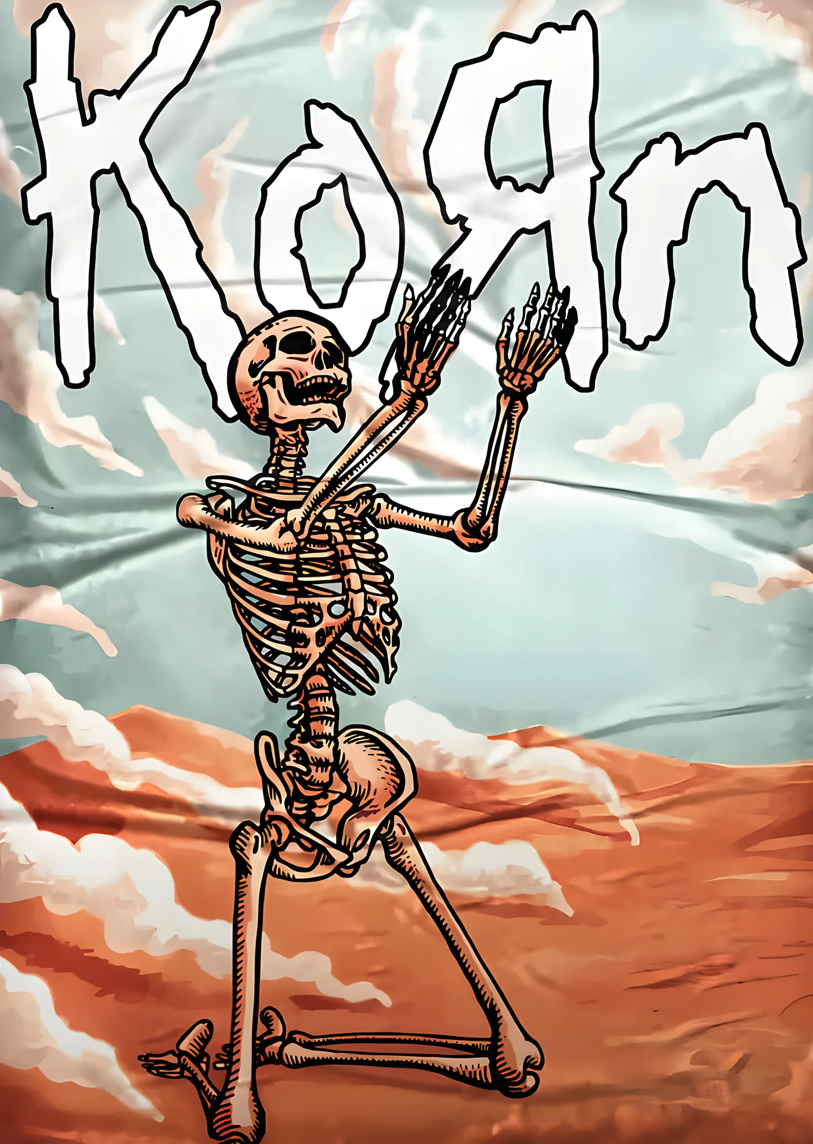 Korn - Gökyüzünde İskelet metal tablo