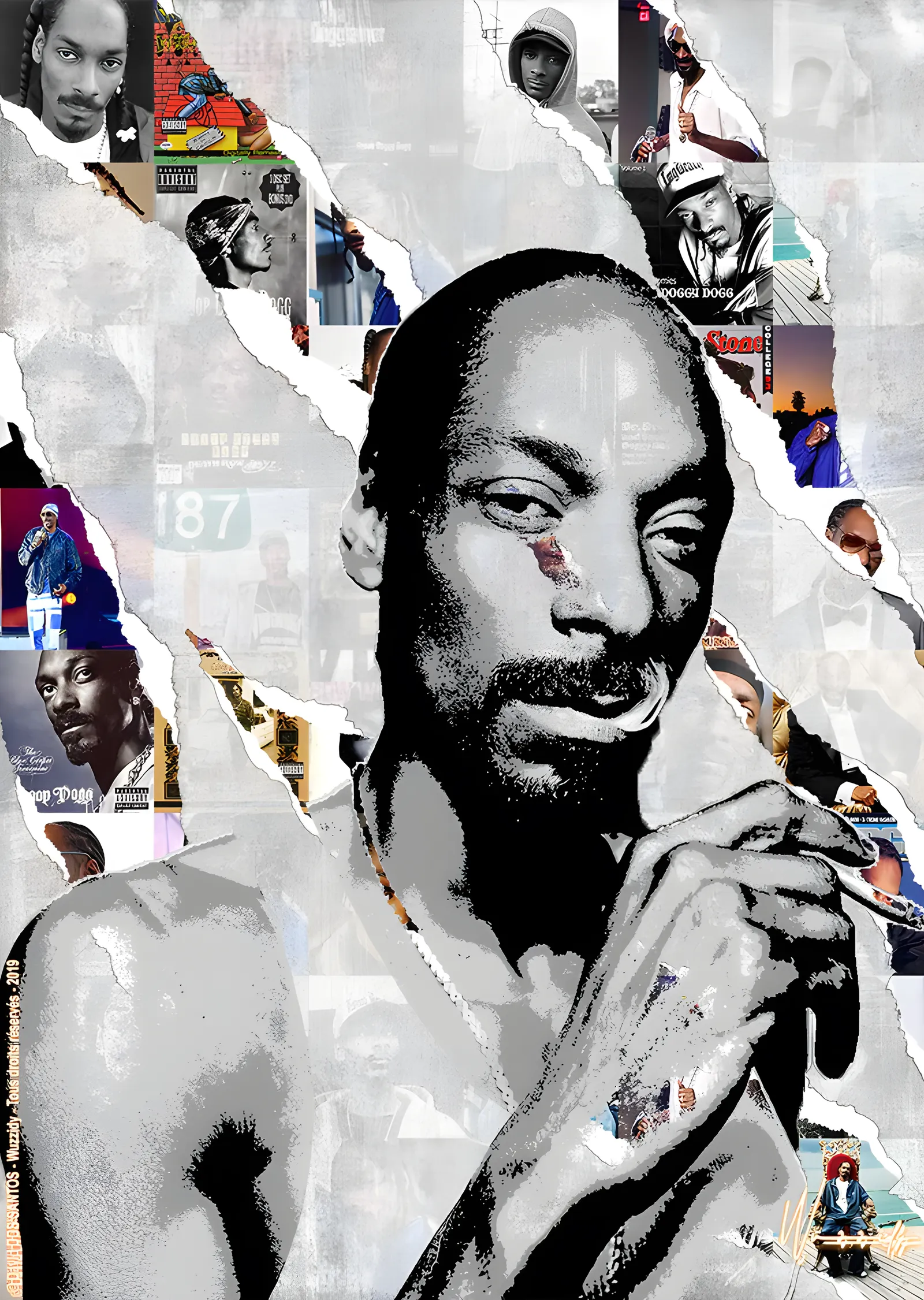 Snoop Dogg - Fotoğraf Mozaiği metal tablo