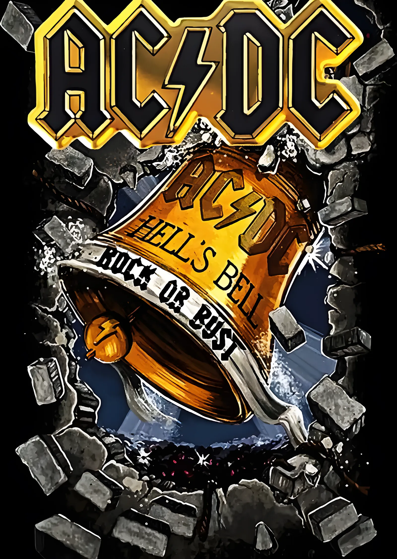 AC/DC - Duvarı Yıkan Çan metal tablo