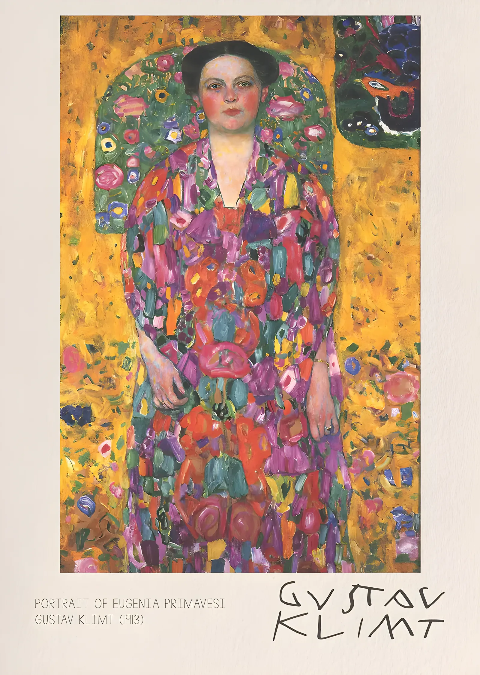 Gustav Klimt - Eugenia Primavesi Portresi metal tablo