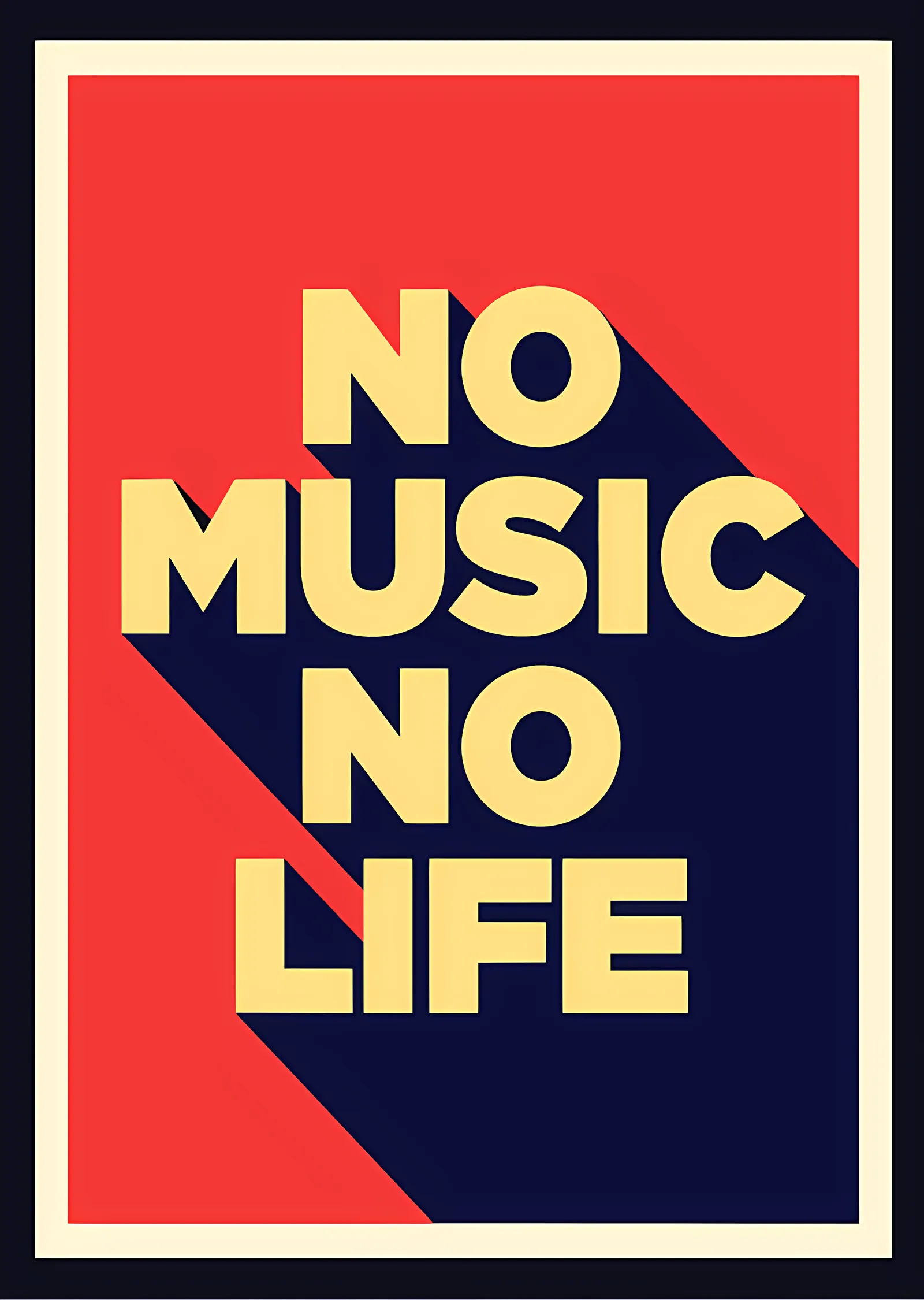 No Music No Life metal tablo