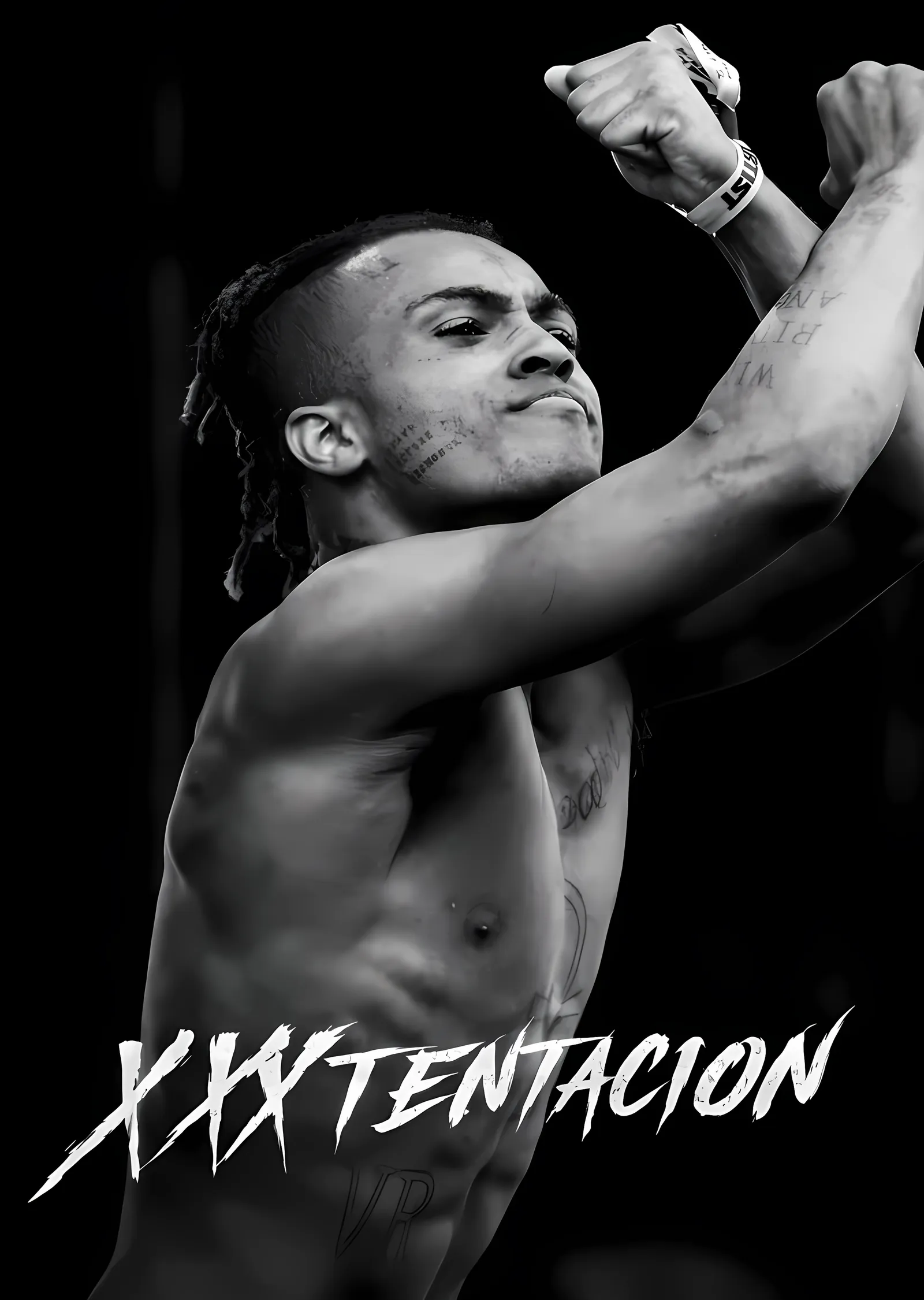 XXXTentacion - Siyah Beyaz Zafer Duruşu metal tablo