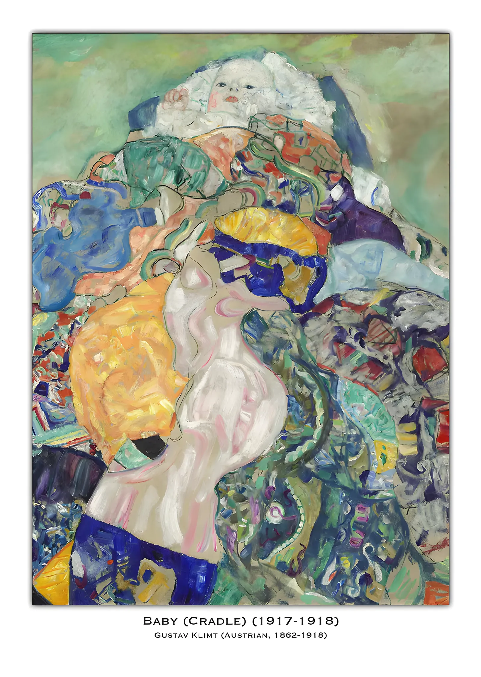 Gustav Klimt - Beşik metal tablo