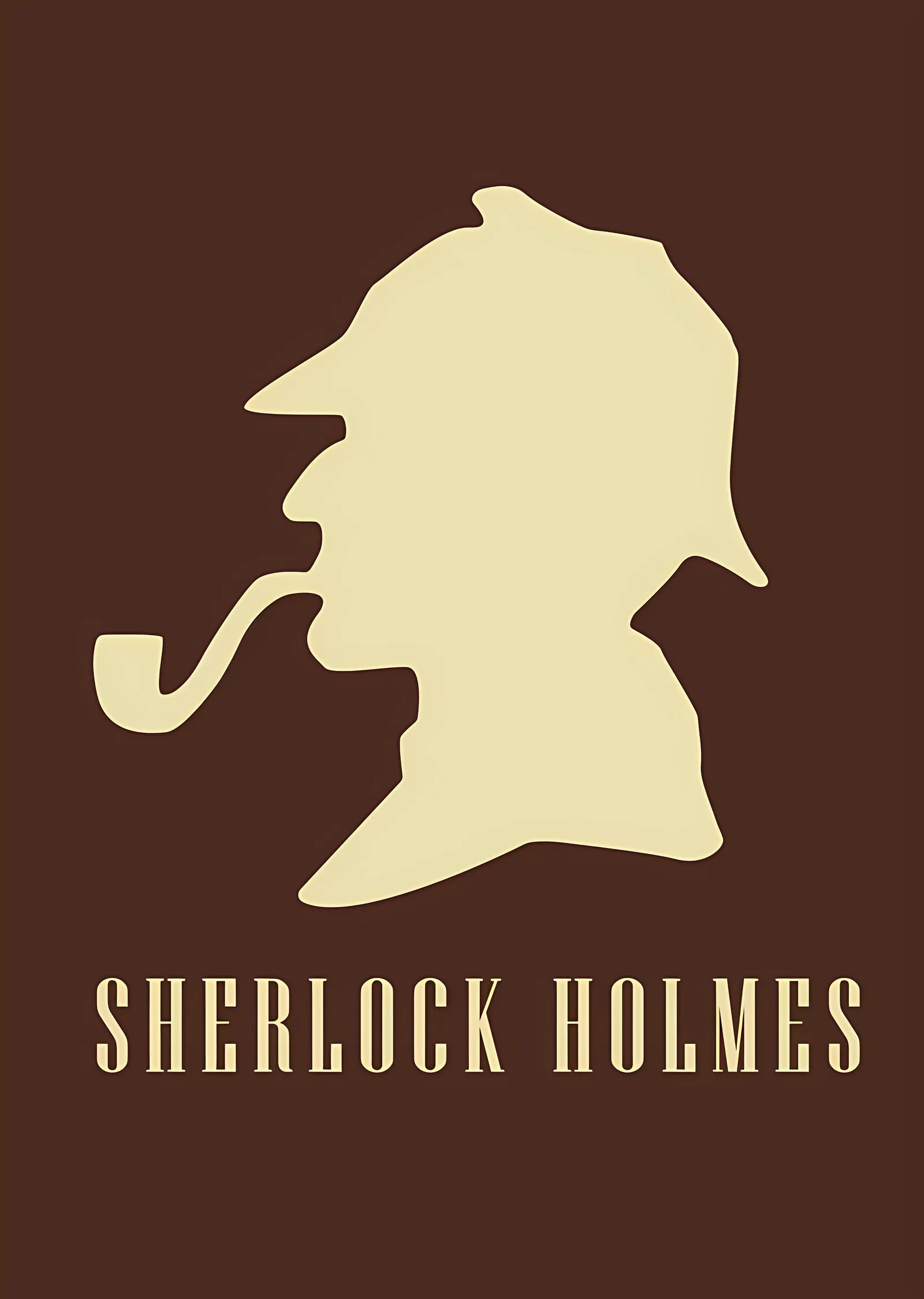 Sherlock Holmes - Pipolu Silüet metal tablo