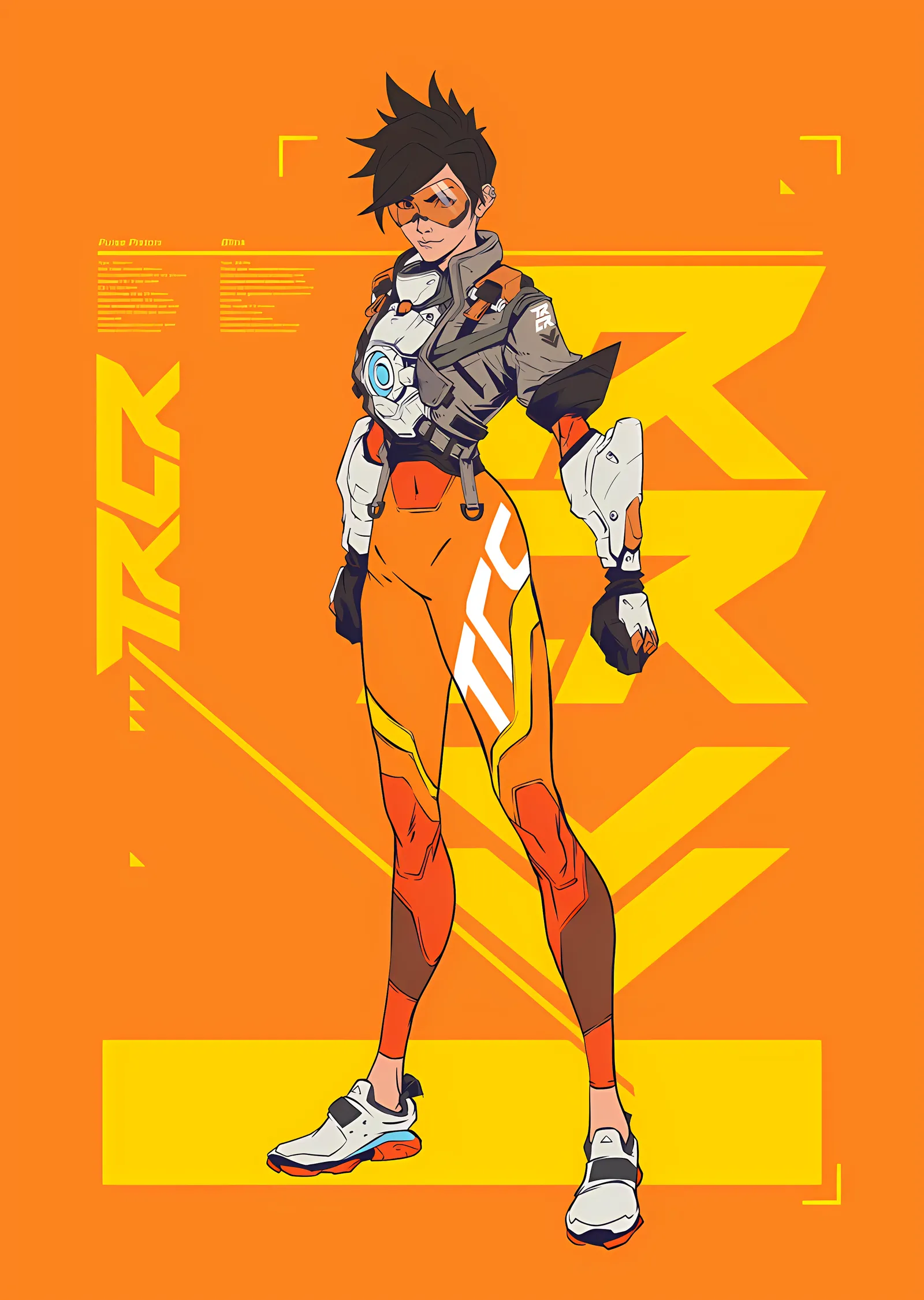 Tracer - Overwatch metal tablo
