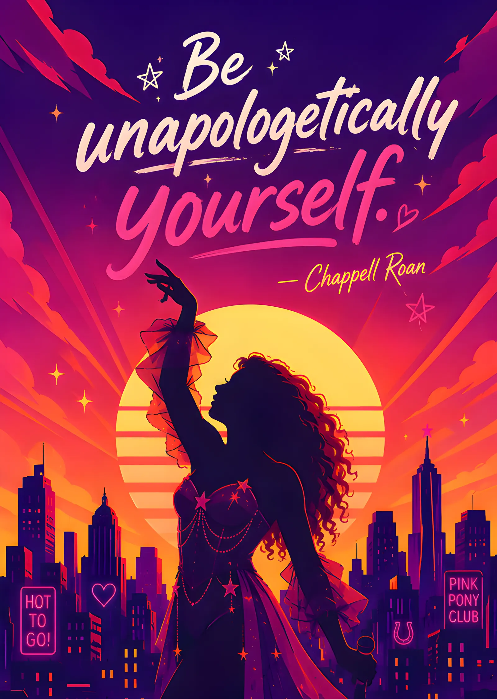Chappell Roan - Be Unapologetically Yourself metal tablo