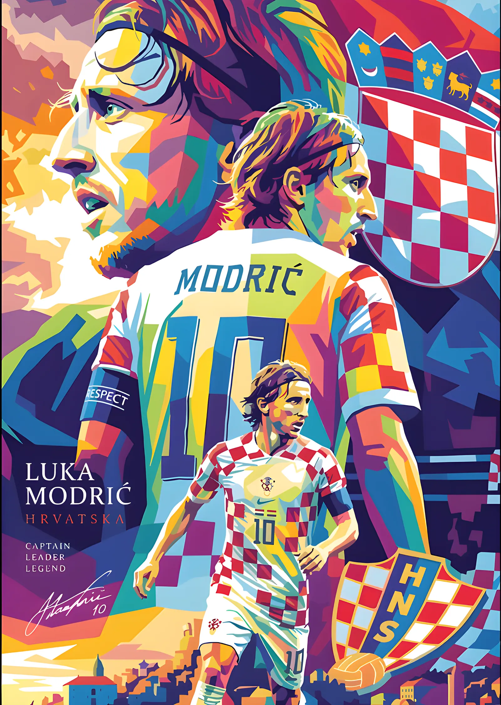 Luka Modrić metal tablo