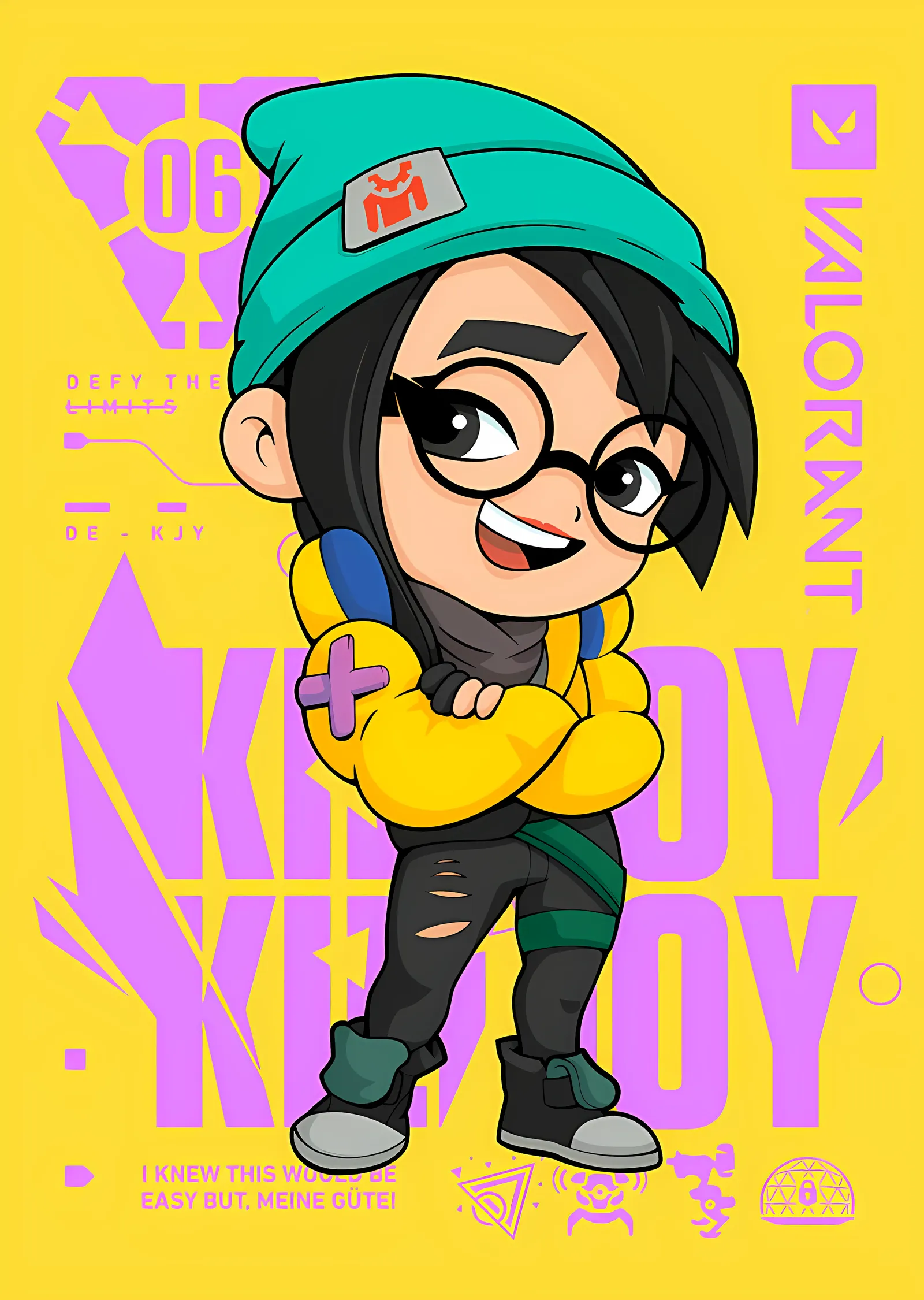 Valorant - Killjoy Chibi Afişi metal tablo