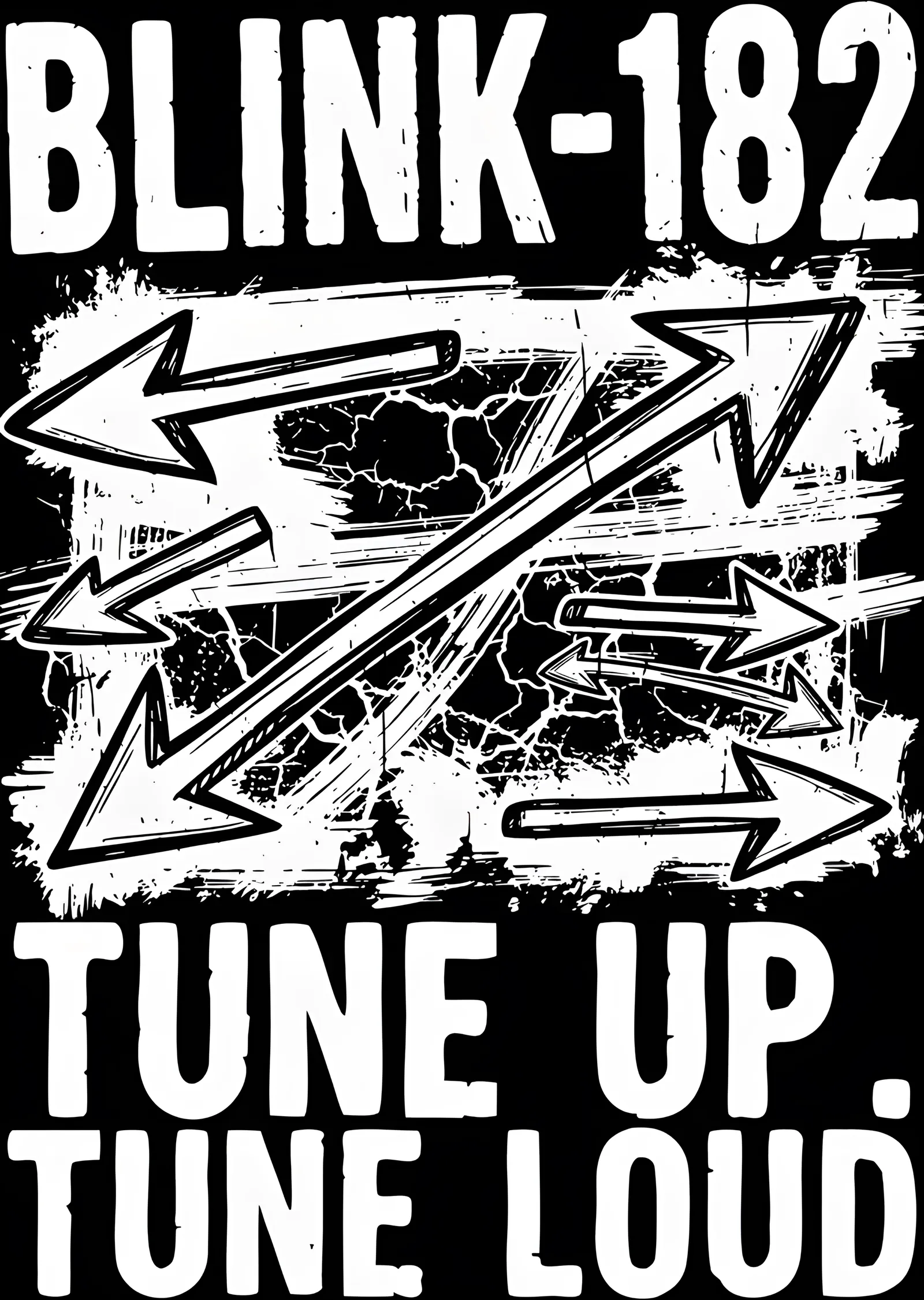 Blink-182 - Tune Up Tune Loud Tipografi metal tablo