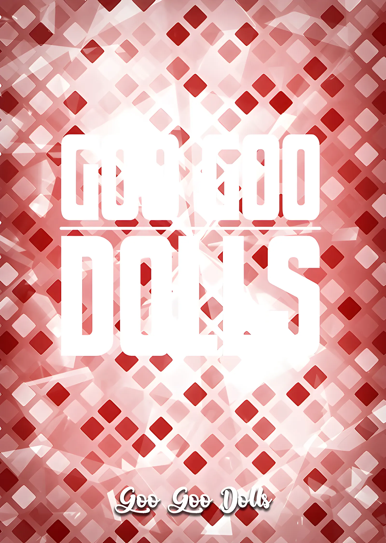Goo Goo Dolls - Kırmızı Baklava Desenli Afiş metal tablo