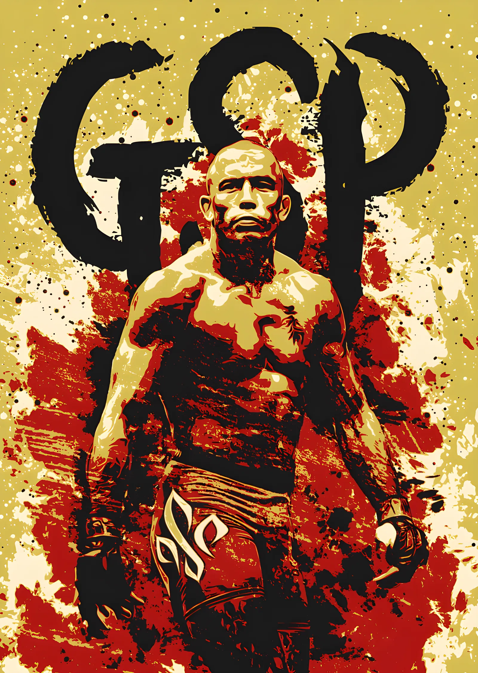 Georges St-Pierre metal tablo
