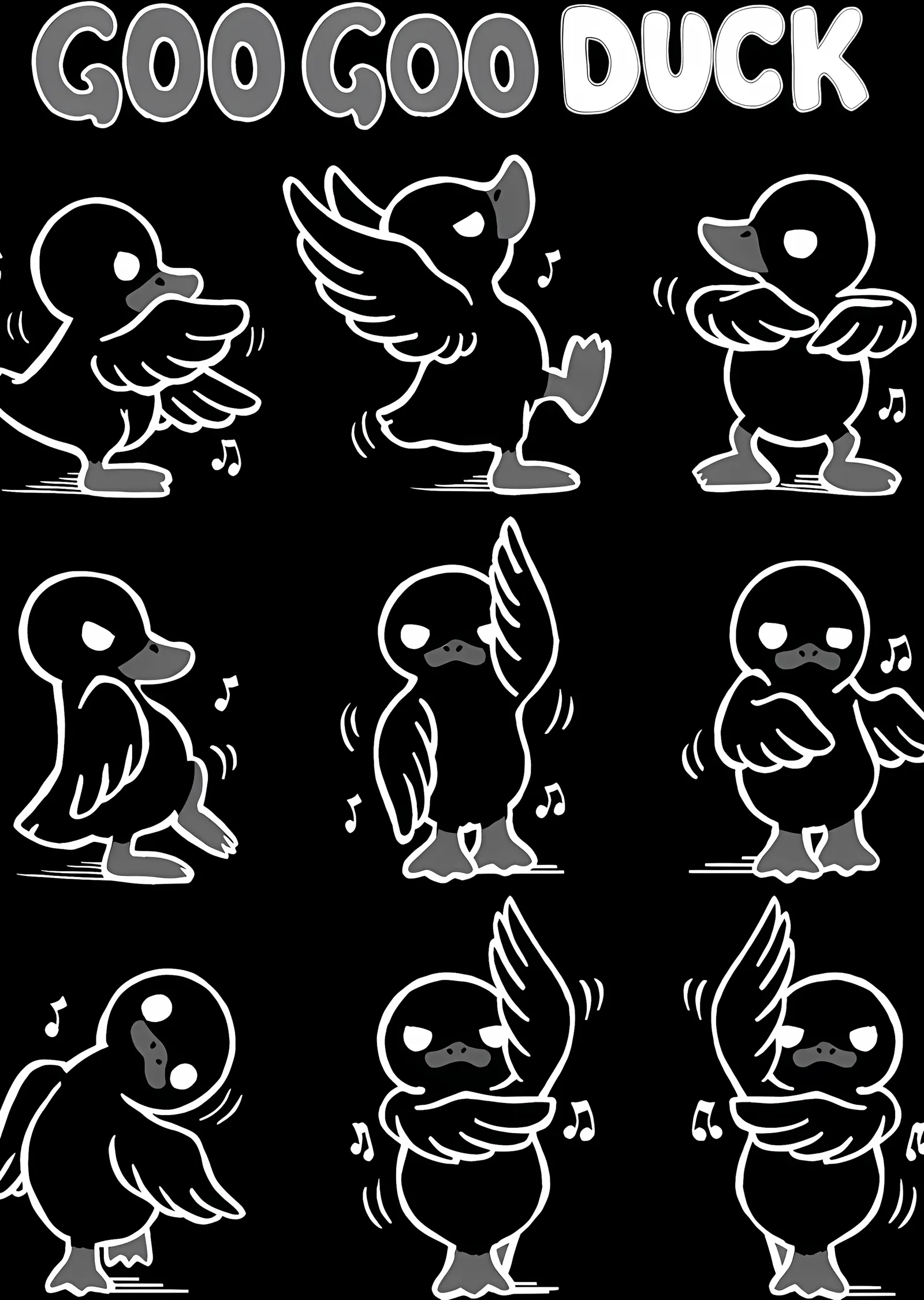 Goo Goo Duck Dans Eden Ördekler metal tablo