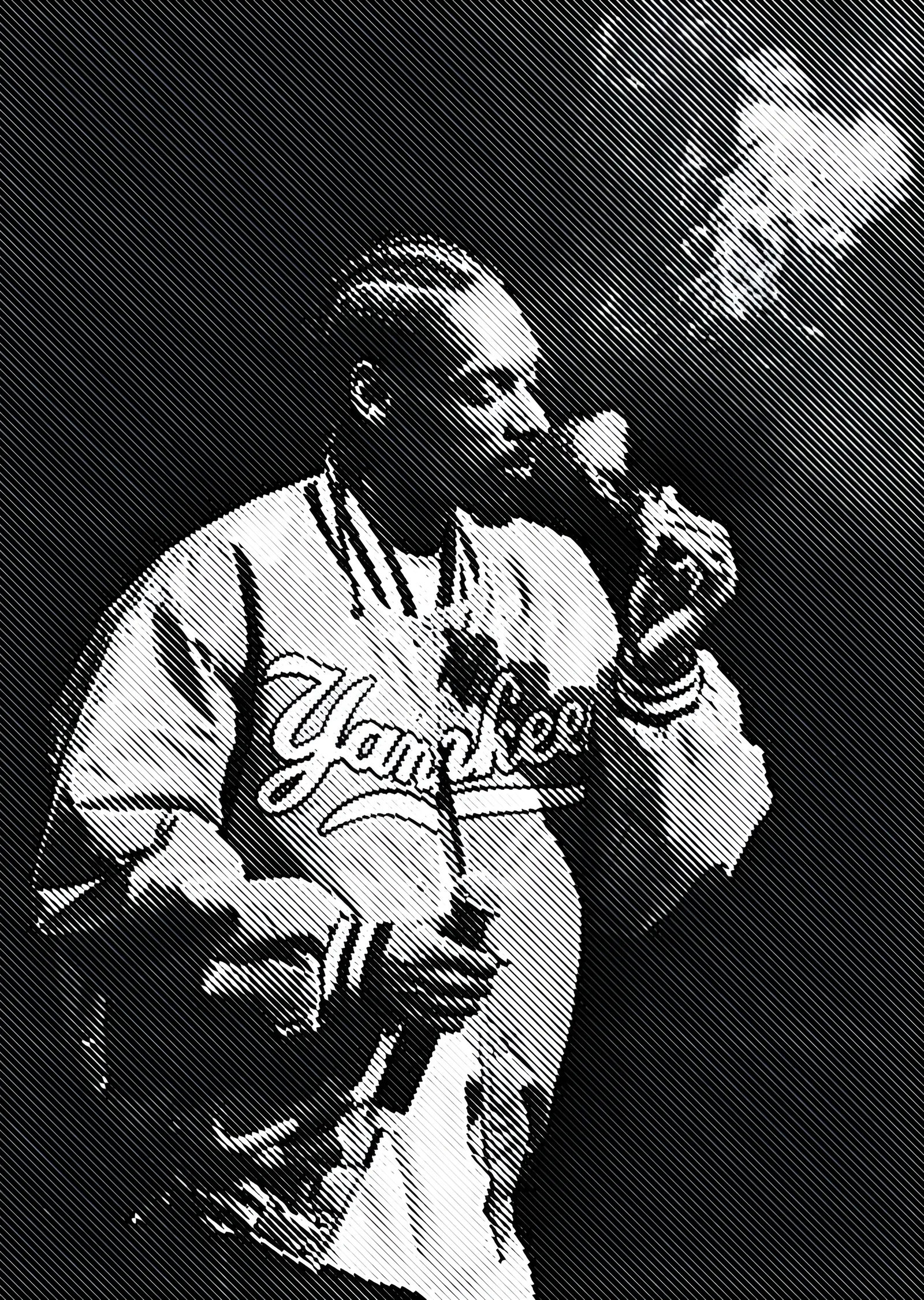 Snoop Dogg - Beyzbol Formalı Siyah Beyaz Kare metal tablo