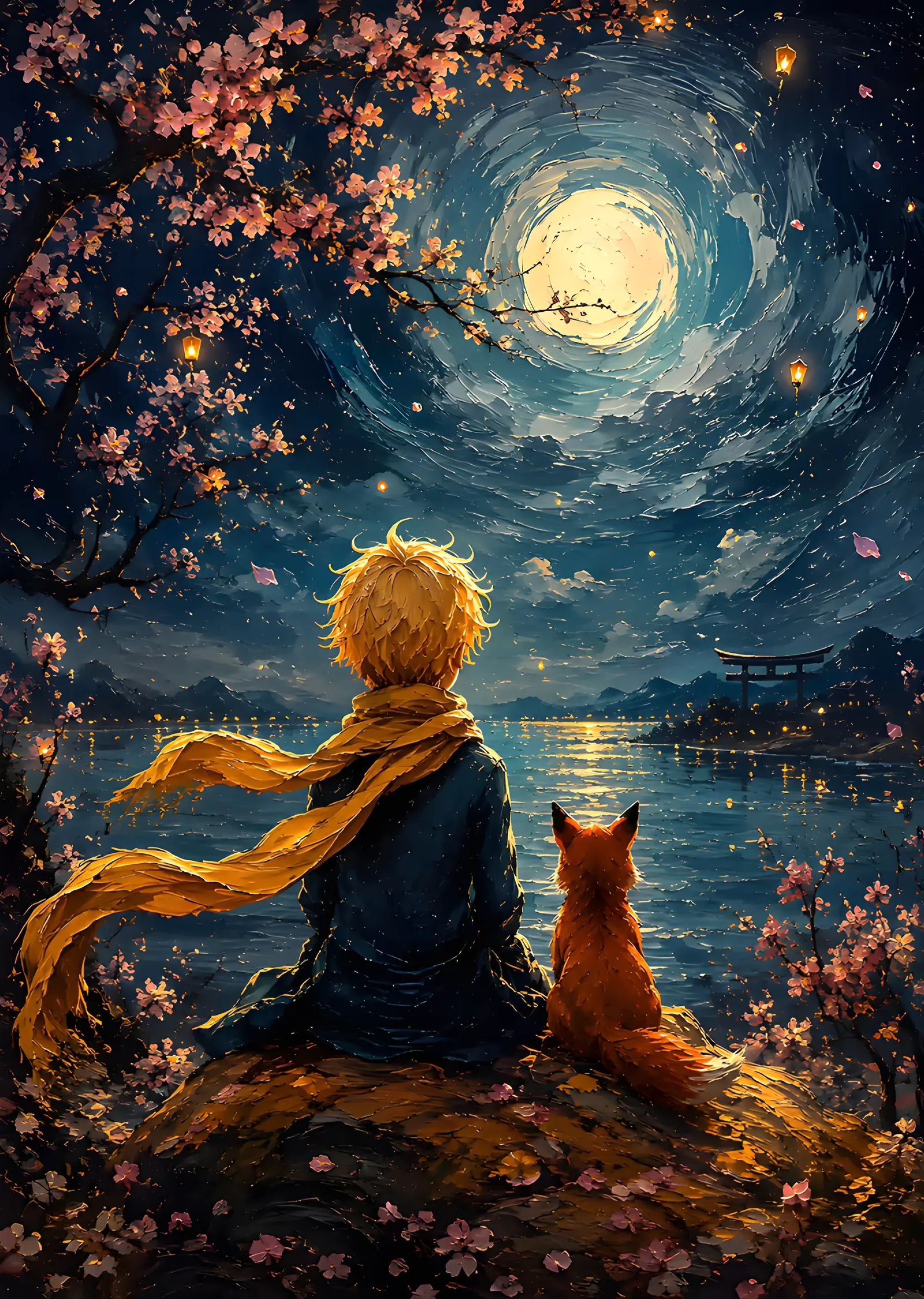 The Little Prince - Torii Kapısı ve Bahar Gecesi metal tablo