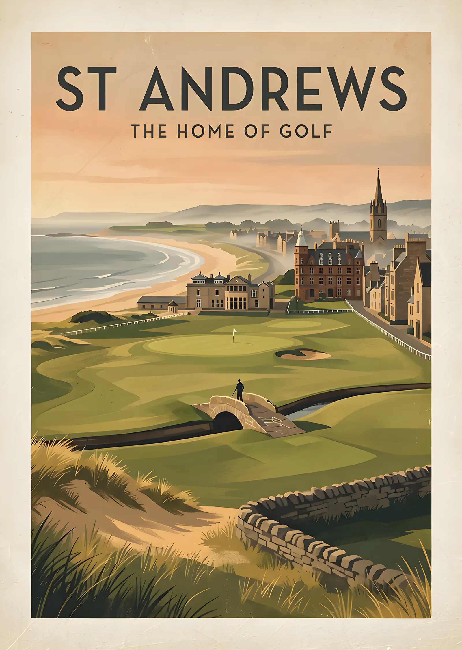 St Andrews - The Home of Golf metal tablo