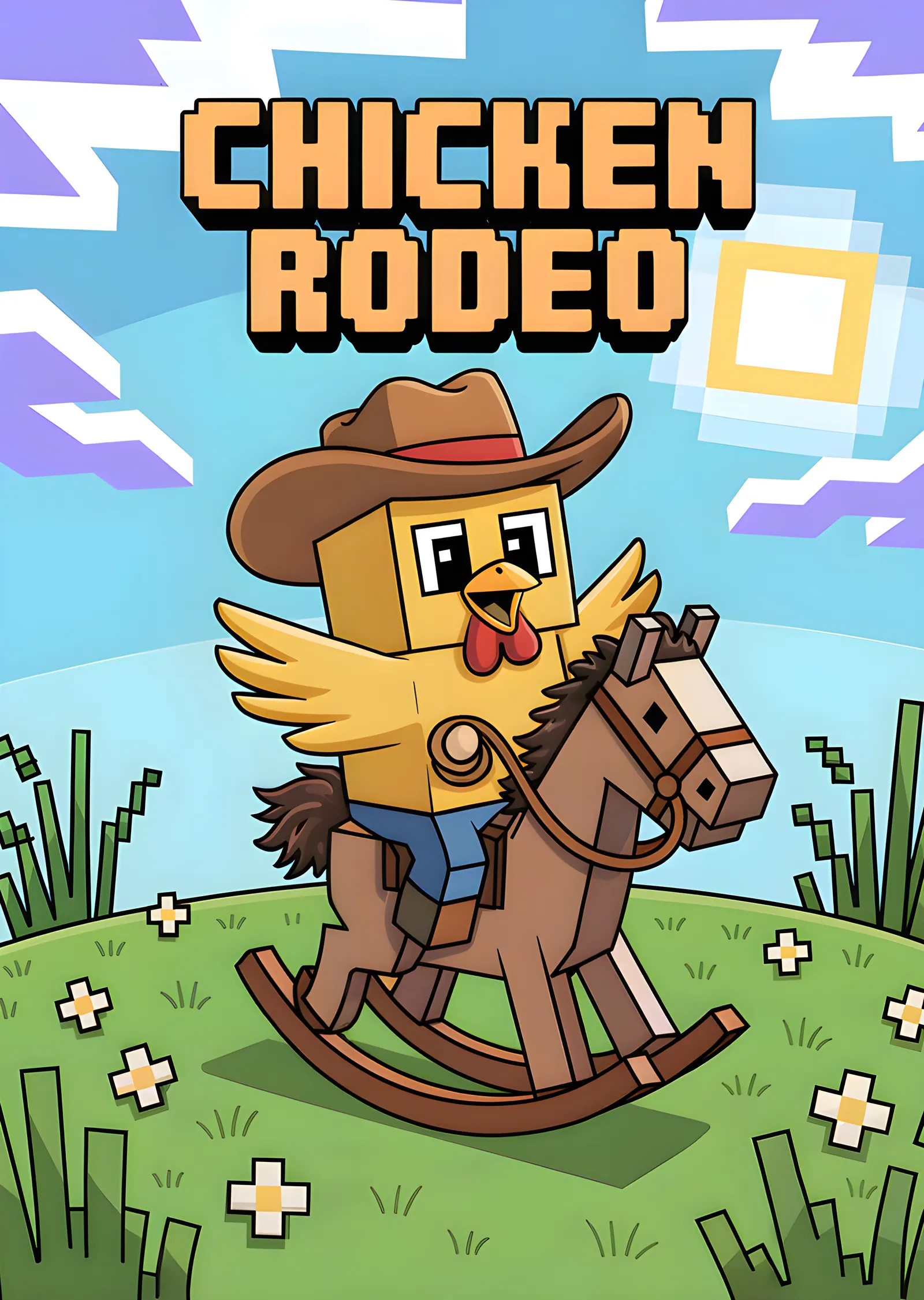 Minecraft - Chicken Rodeo metal tablo