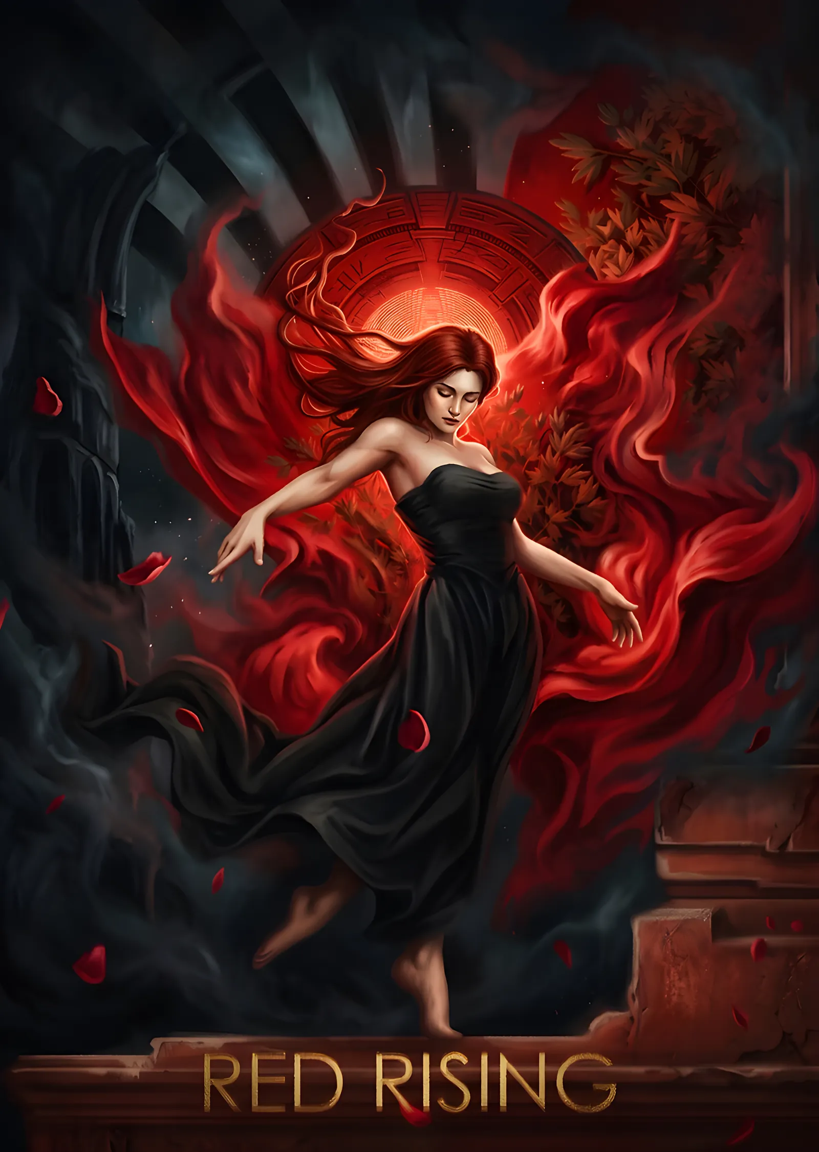 Red Rising - Kızıl Saçlı Figür metal tablo