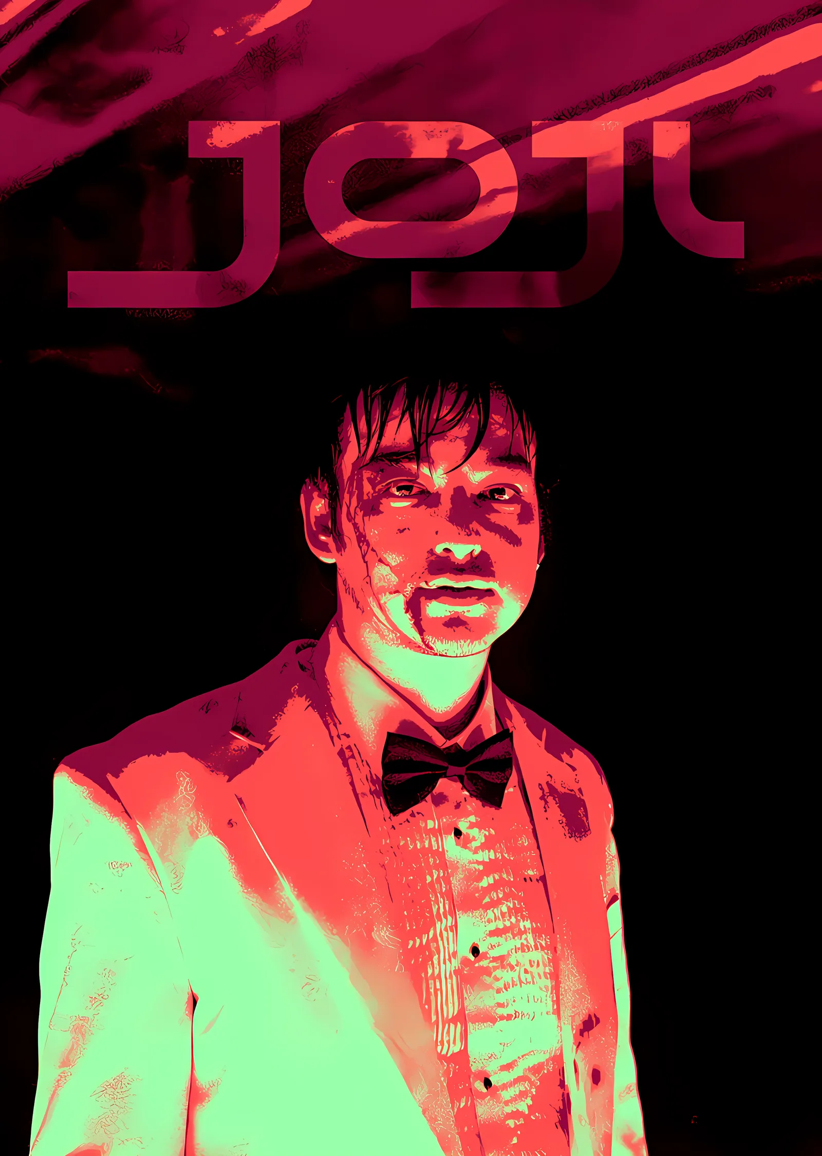 Joji - Neon Çift Renk Portre metal tablo
