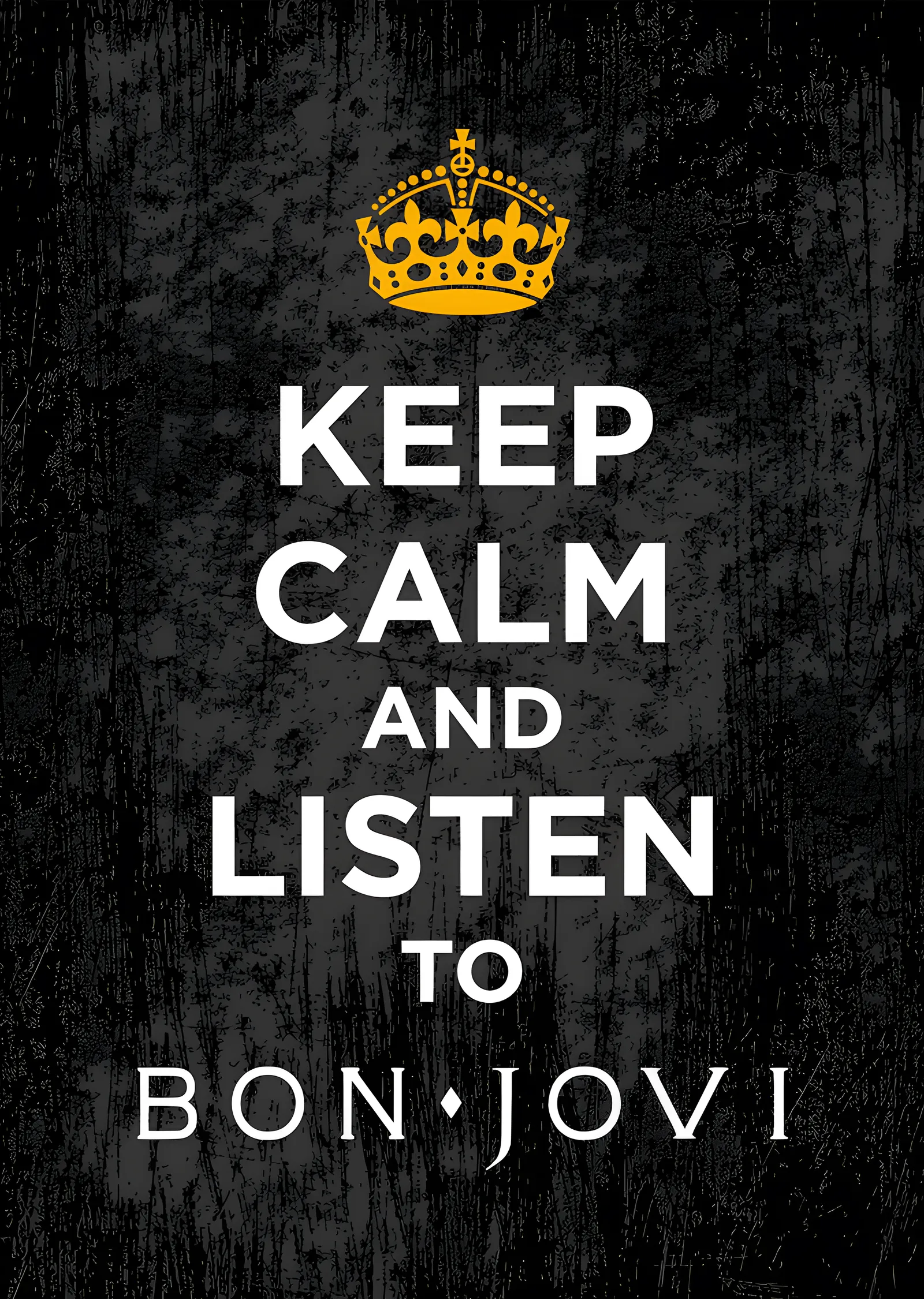 Bon Jovi - Keep Calm Afişi metal tablo