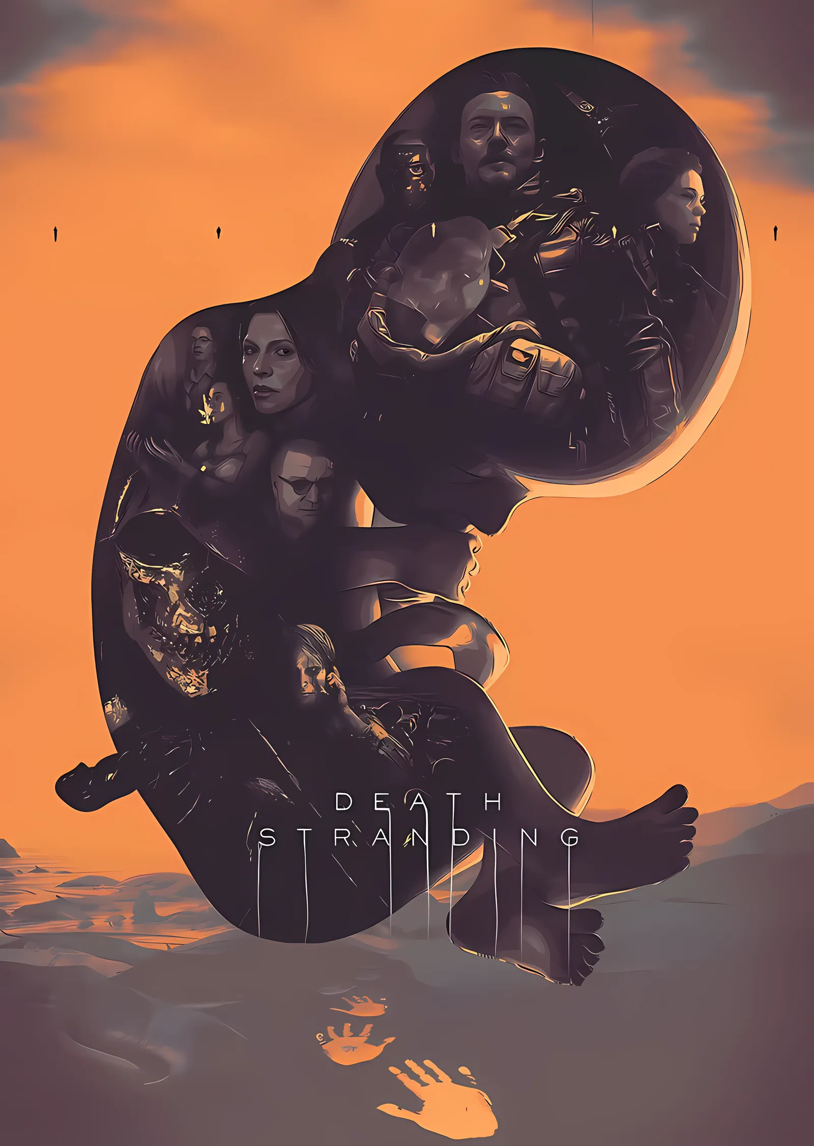 Death Stranding - Bebek Silüeti Kolajı metal tablo