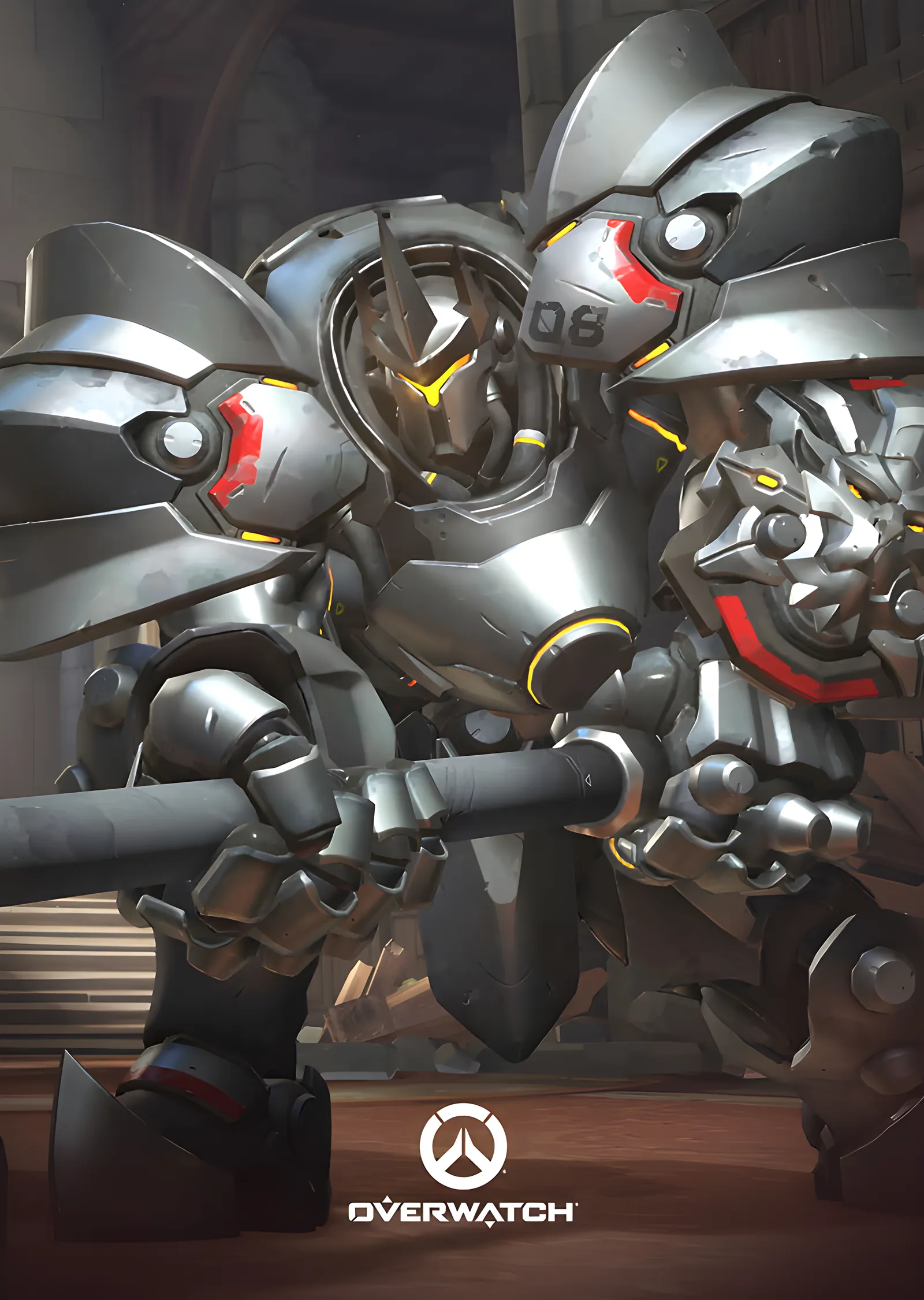 Reinhardt - Overwatch metal tablo