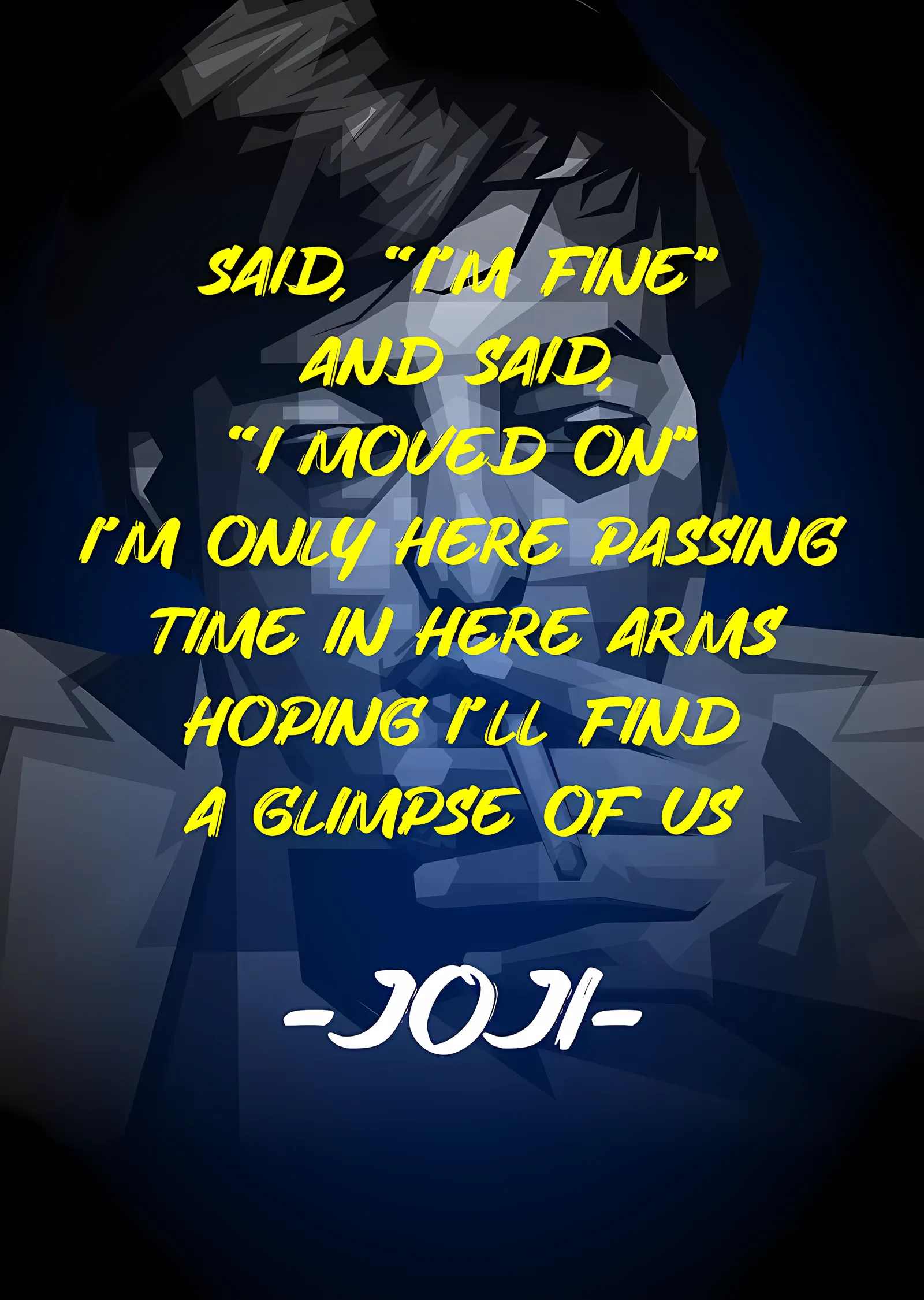 Joji - Glimpse of Us Şarkı Sözü metal tablo