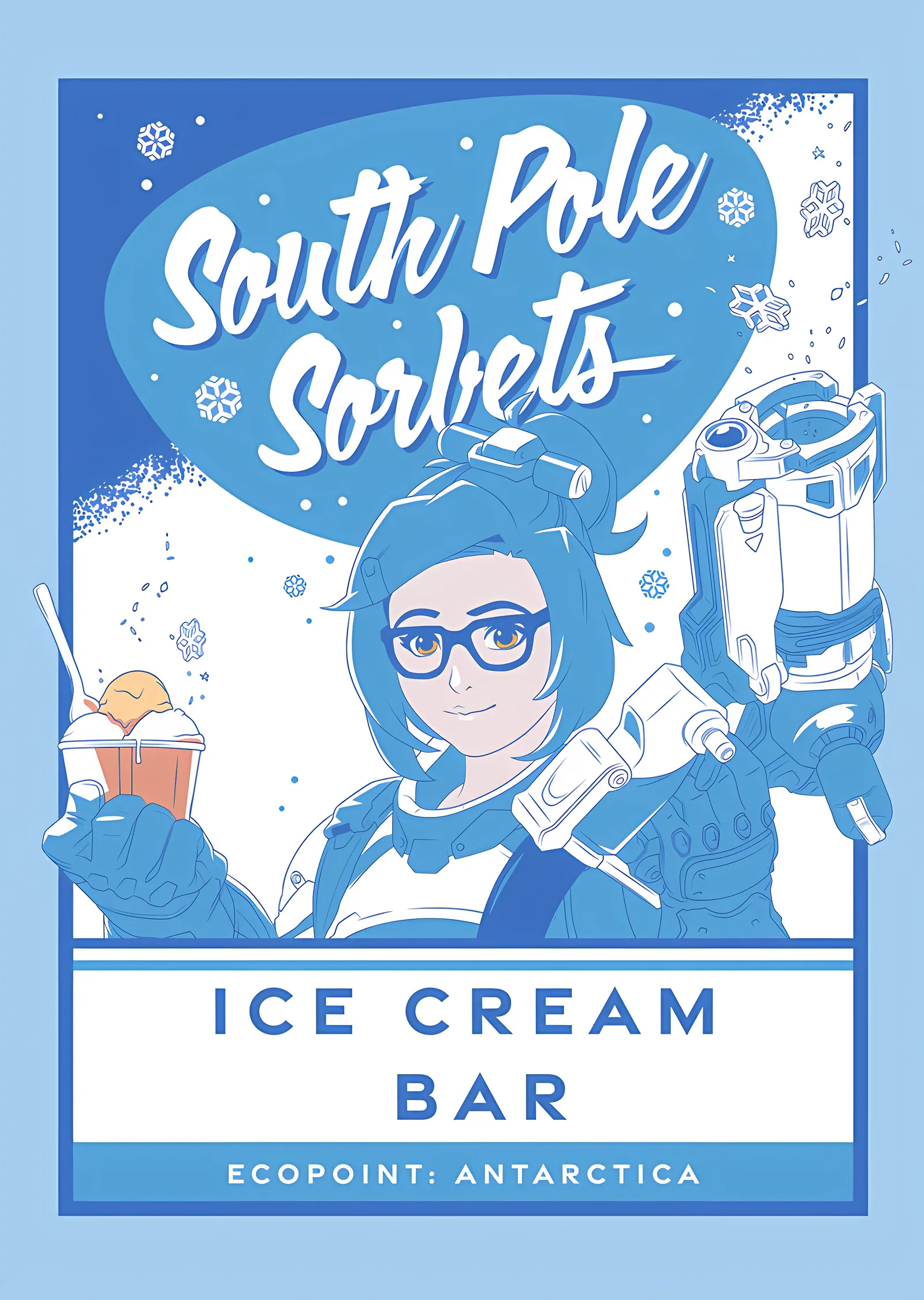 South Pole Sorbets - Ice Cream Bar metal tablo