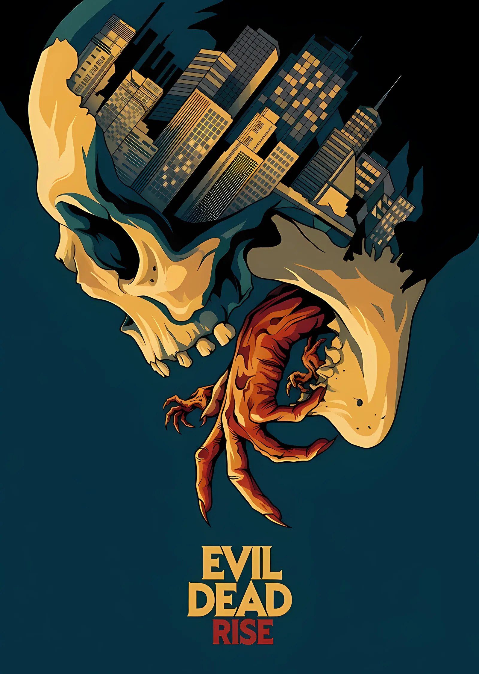Evil Dead Rise - Kafatasındaki Şehir metal tablo