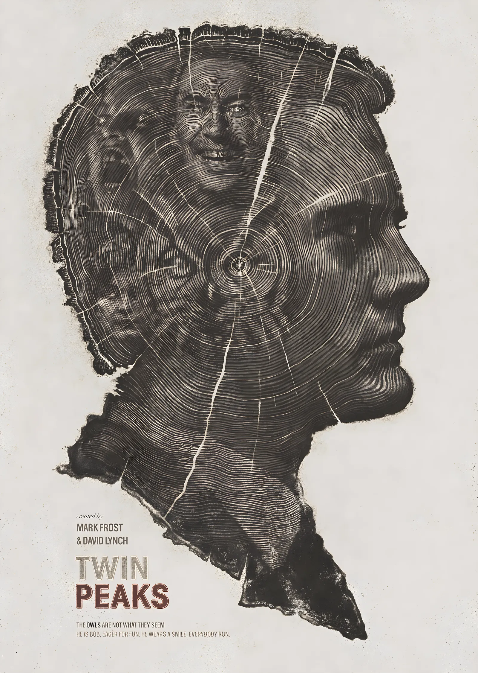 Twin Peaks - Ağaç Halkalı Çifte Portre metal tablo