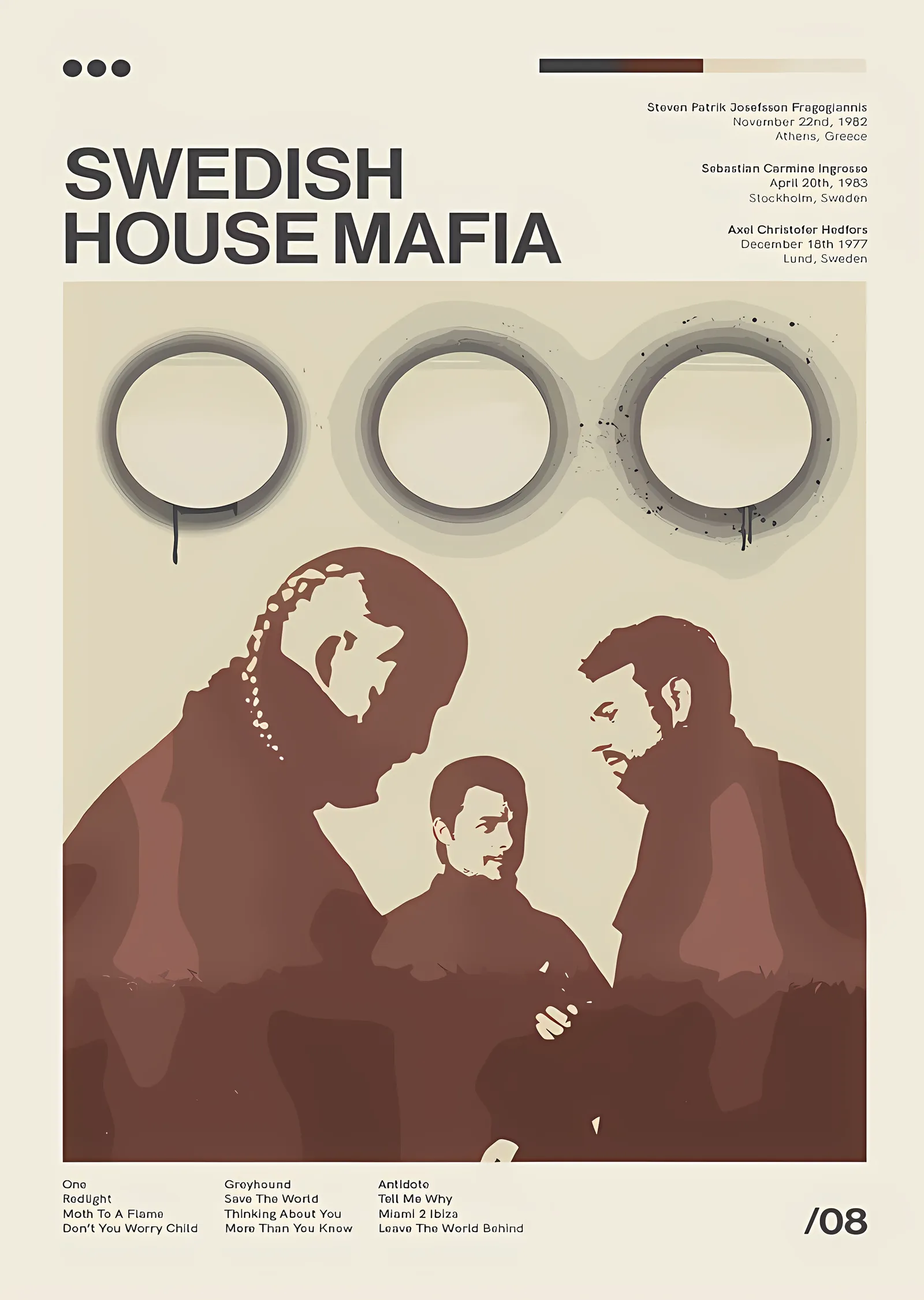 Swedish House Mafia - Künye metal tablo