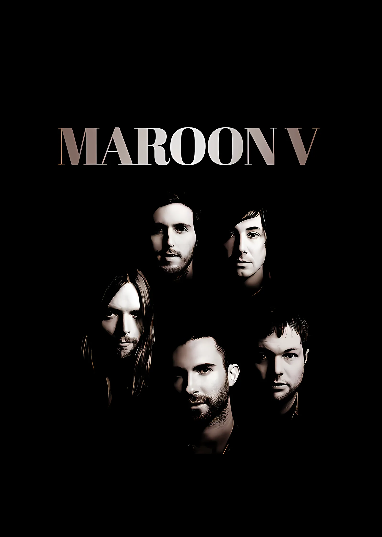 Maroon 5 - V Albümü Grup Afişi metal tablo