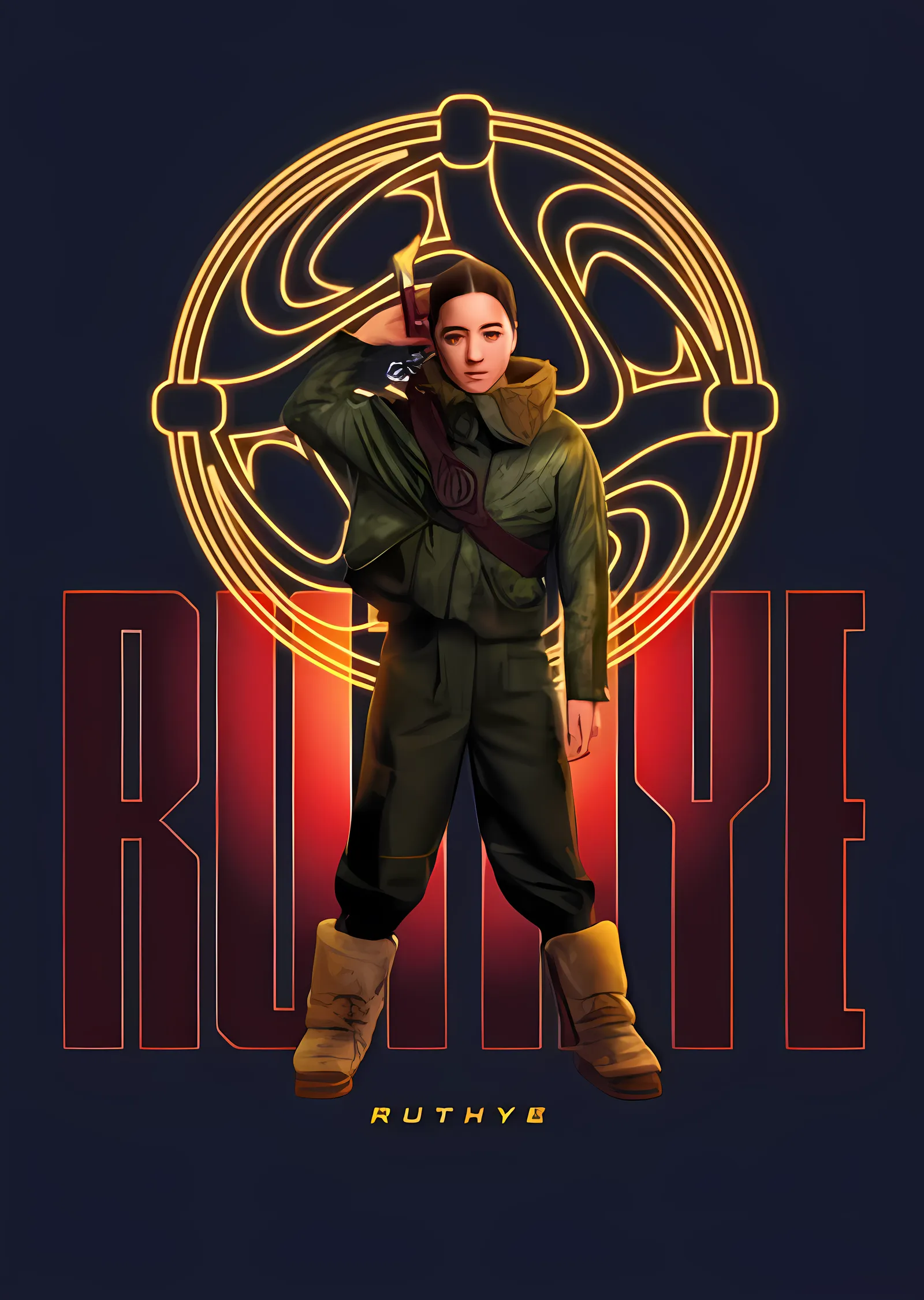 Supergirl: Ruthye Neon metal tablo