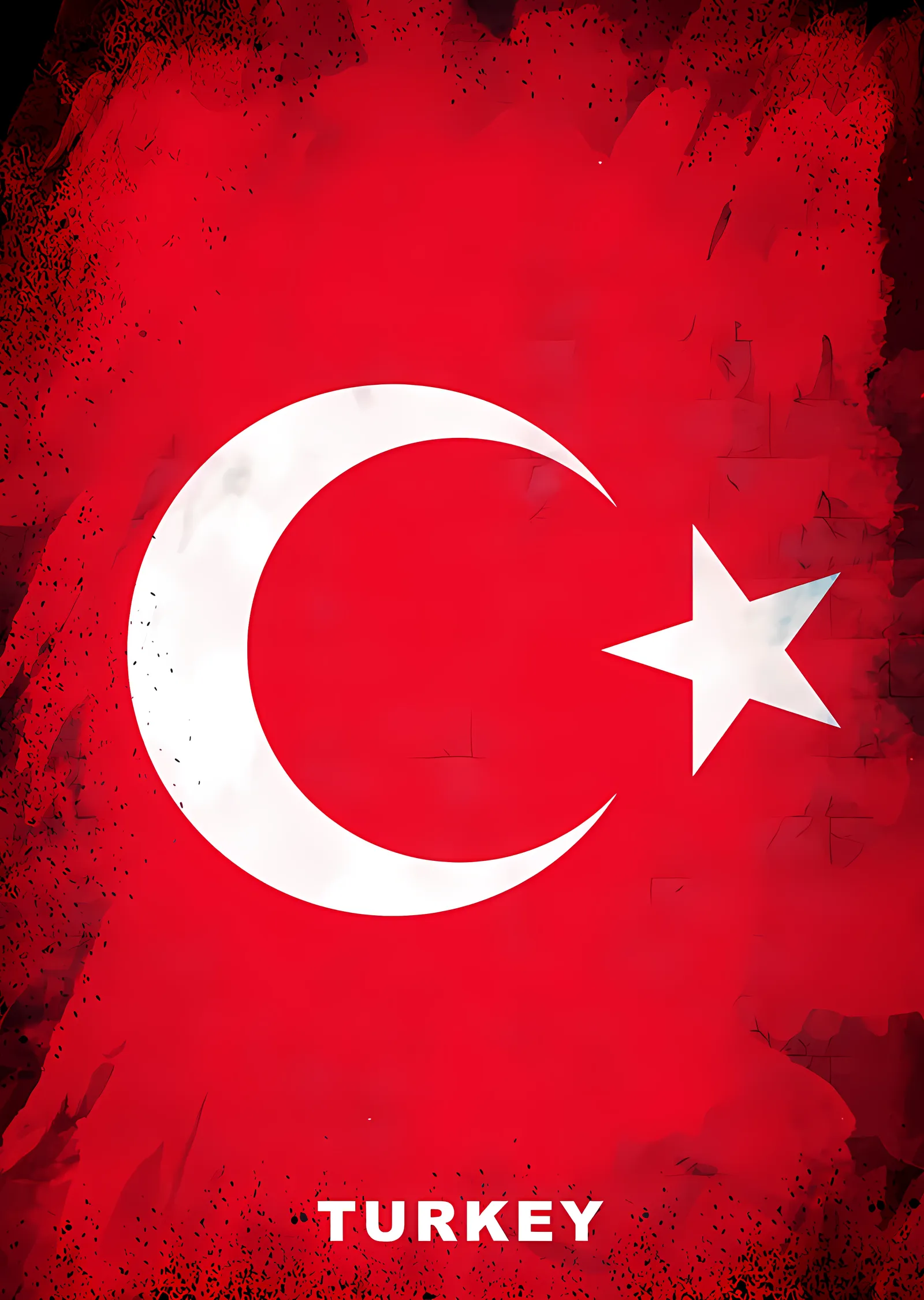 Türk Bayrağı - Turkey metal tablo