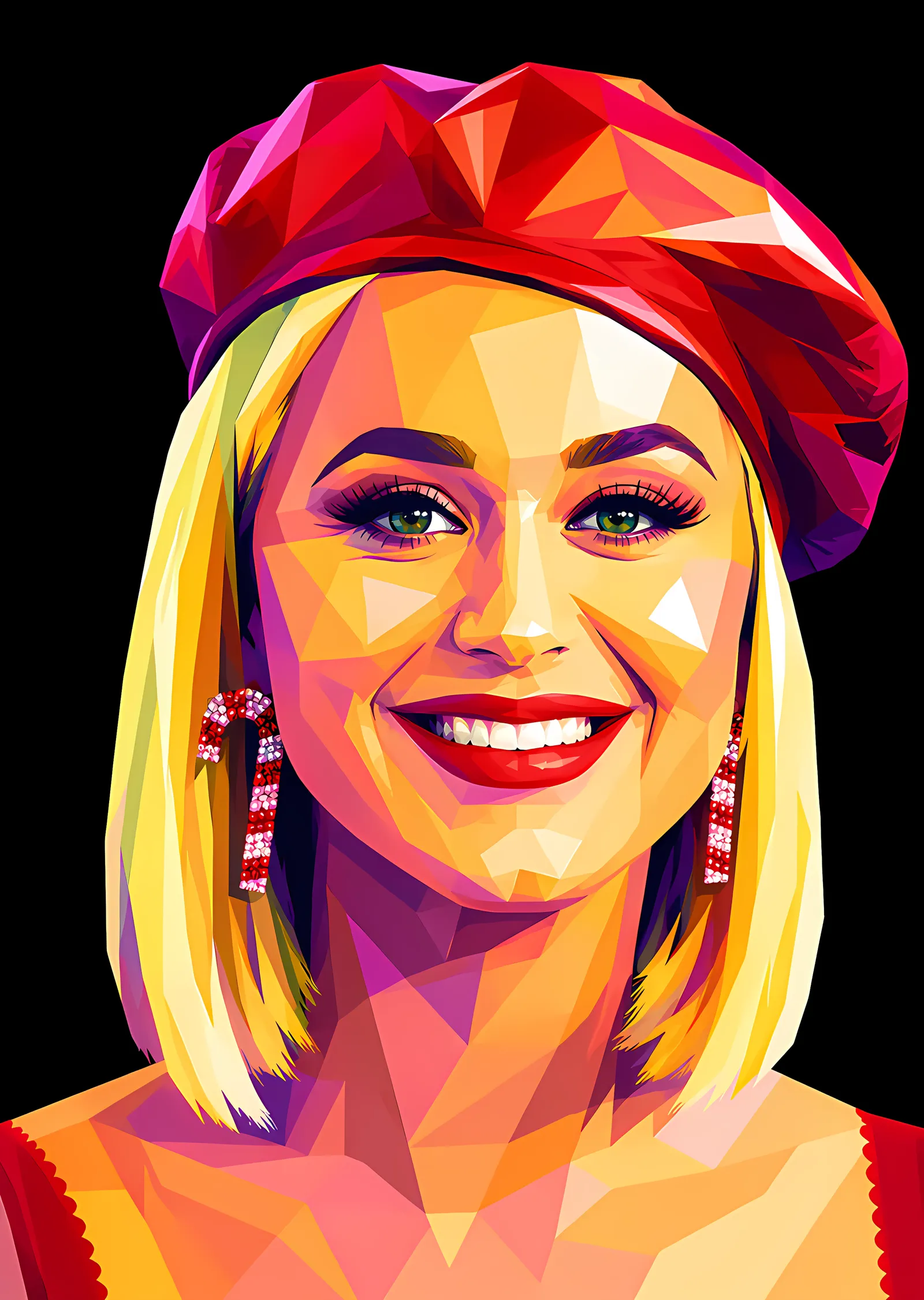Katy Perry: Kırmızı Bere metal tablo
