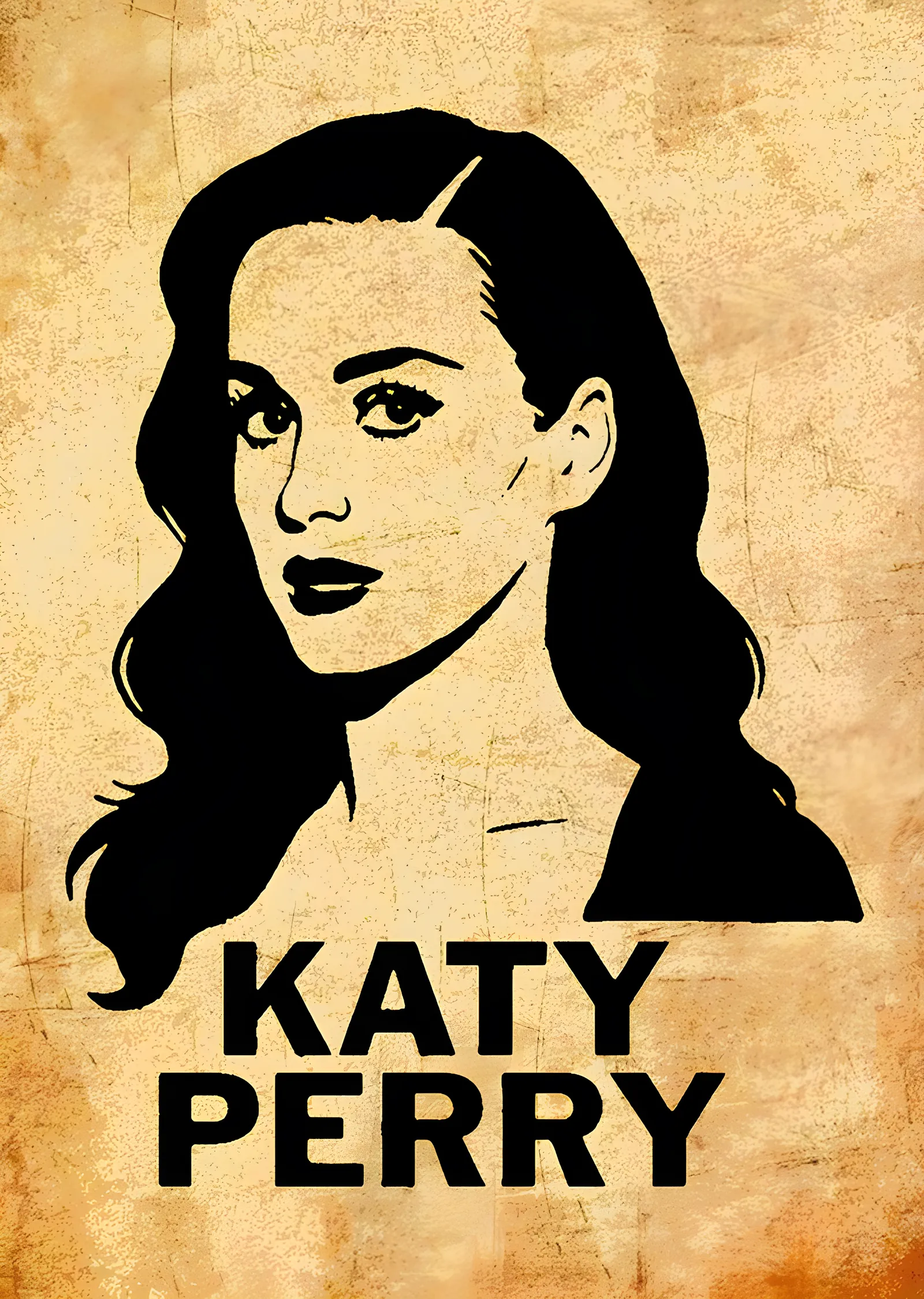 Katy Perry: Stencil metal tablo