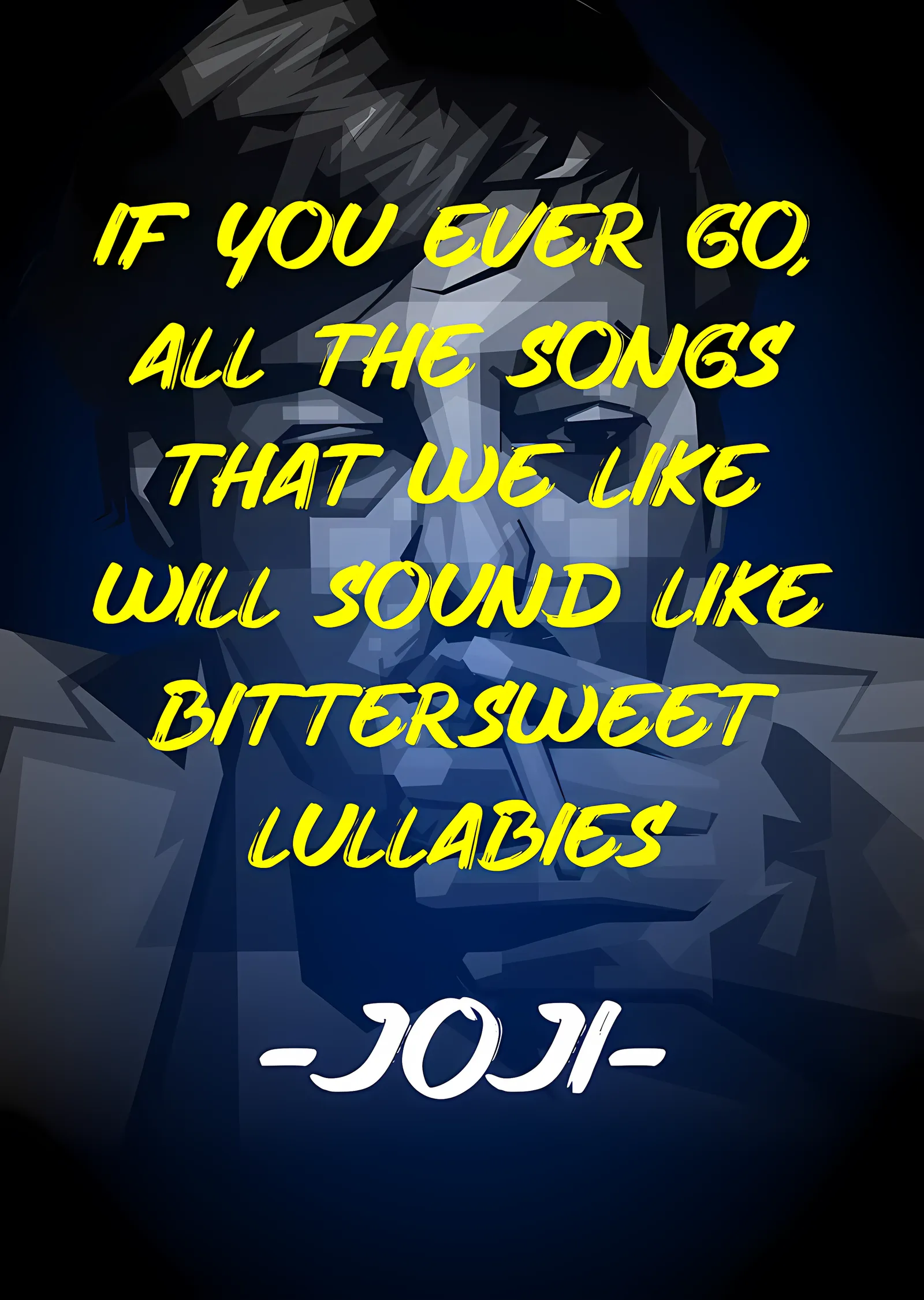 Joji - Bittersweet Lullabies Şarkı Sözü metal tablo