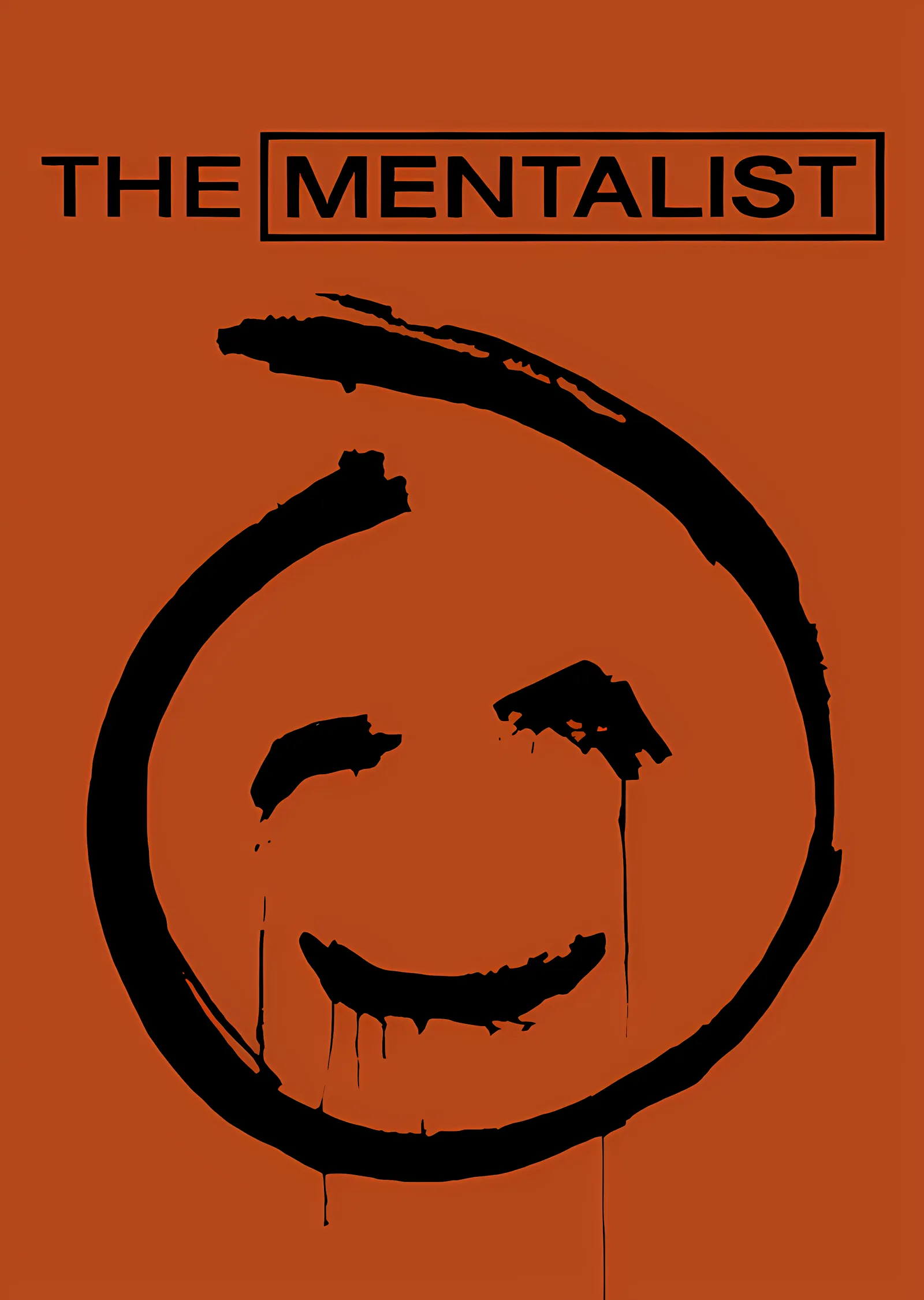 The Mentalist - Turuncu Gülen Yüz metal tablo