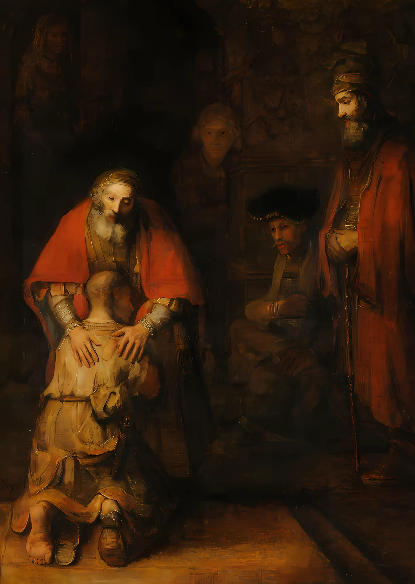 Savurgan Oğlun Dönüşü - Rembrandt metal tablo