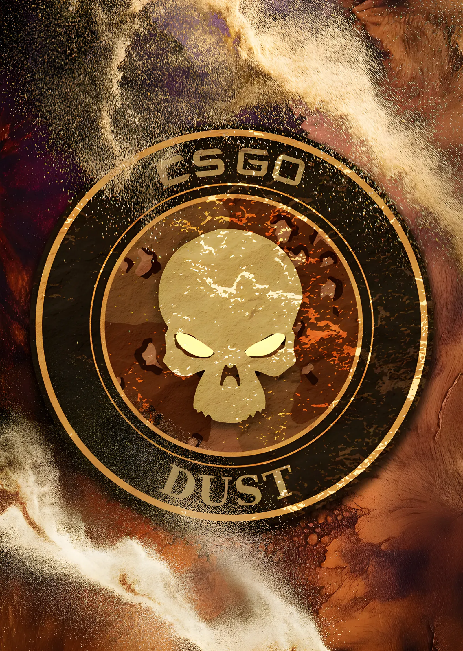 Counter-Strike Dust - Altın Madalyon metal tablo