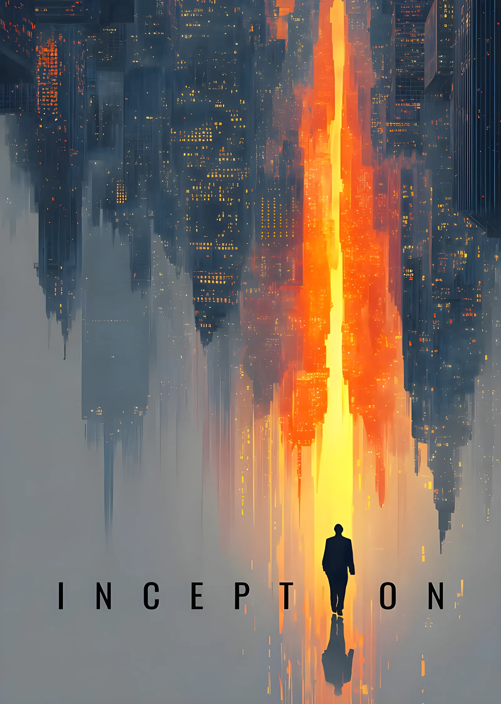 Inception: Katlanan Şehir metal tablo
