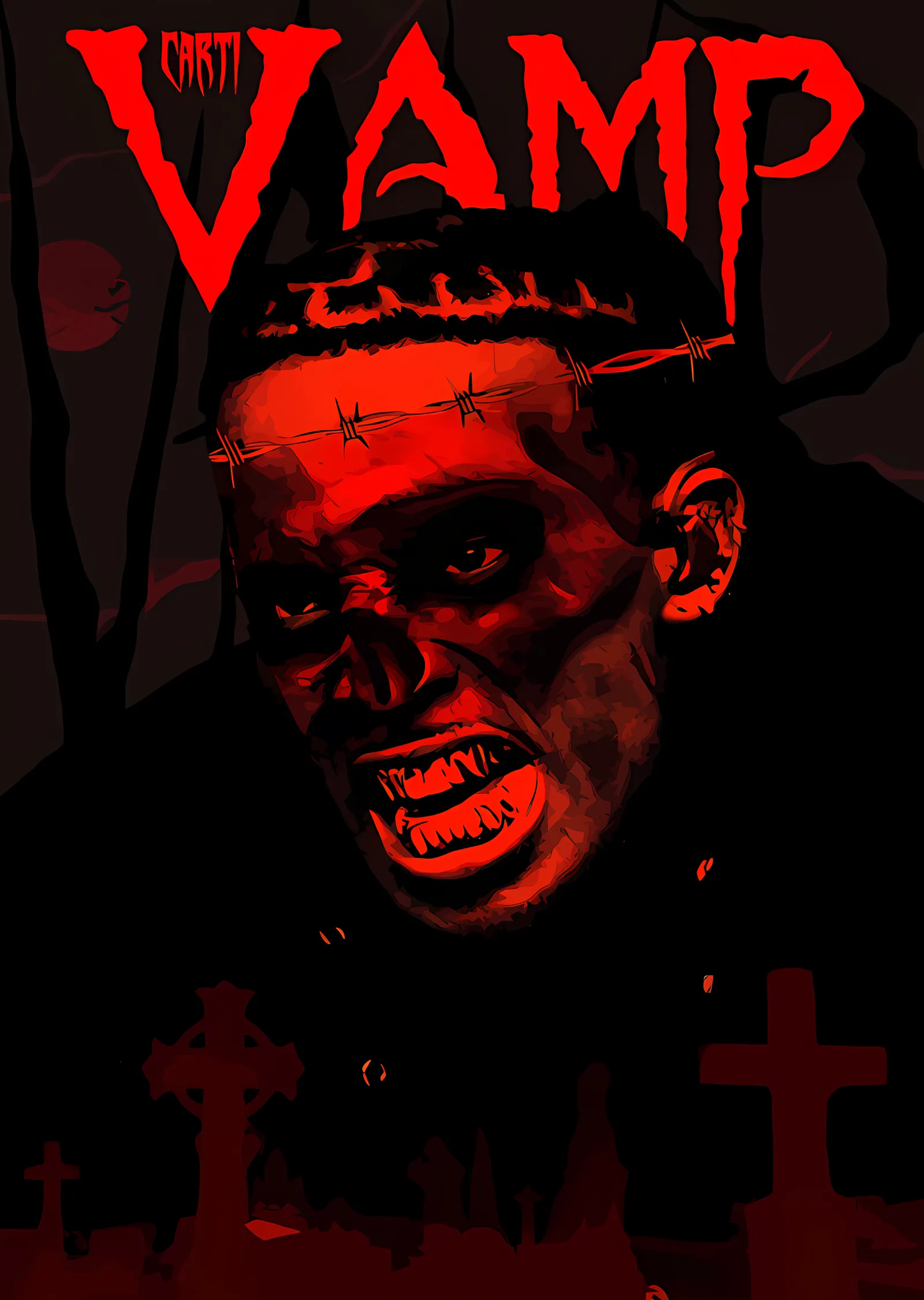 Playboi Carti - Vamp metal tablo