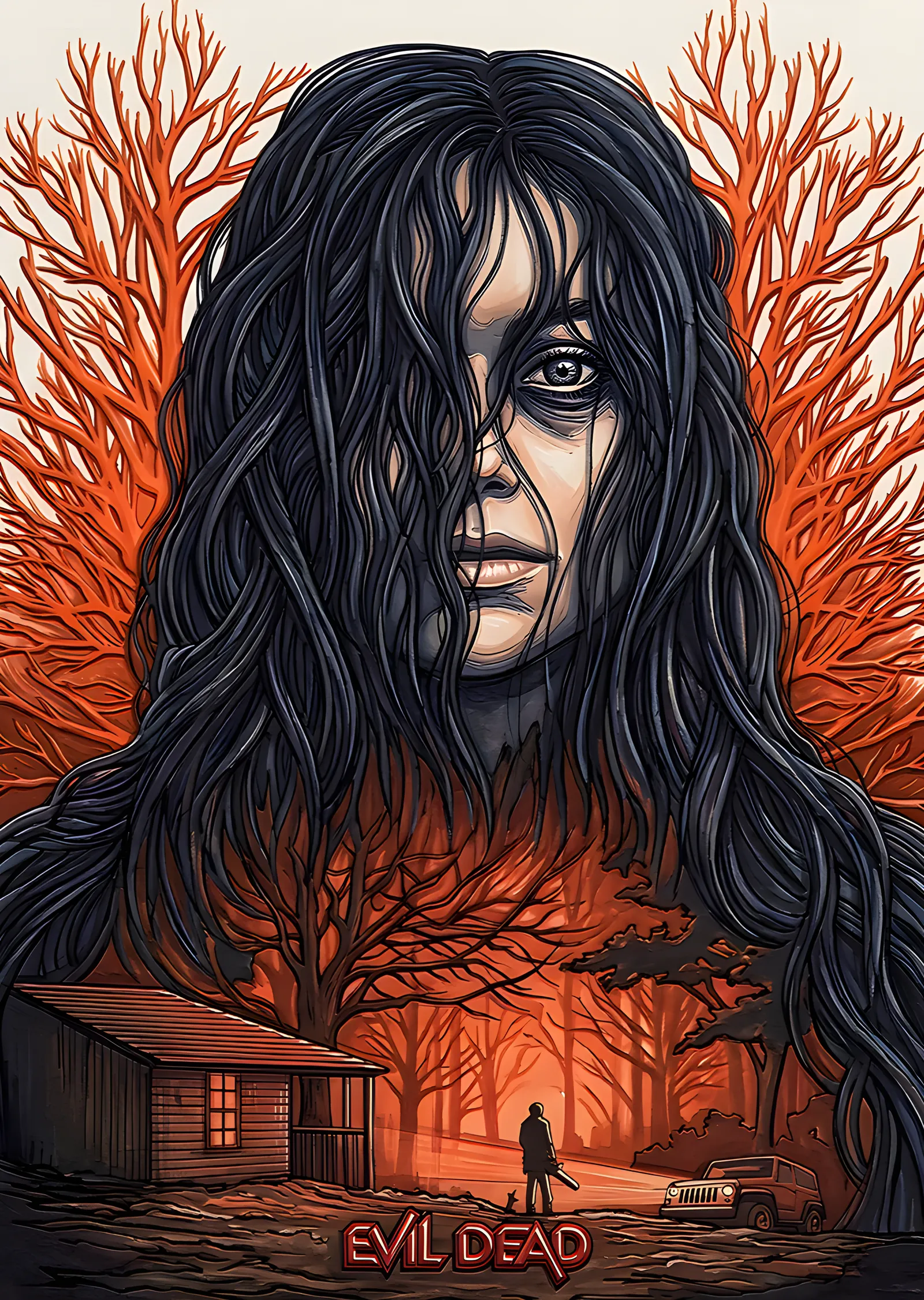 Evil Dead - Kızıl Ağaçlar Arasında Kötü Ruh metal tablo
