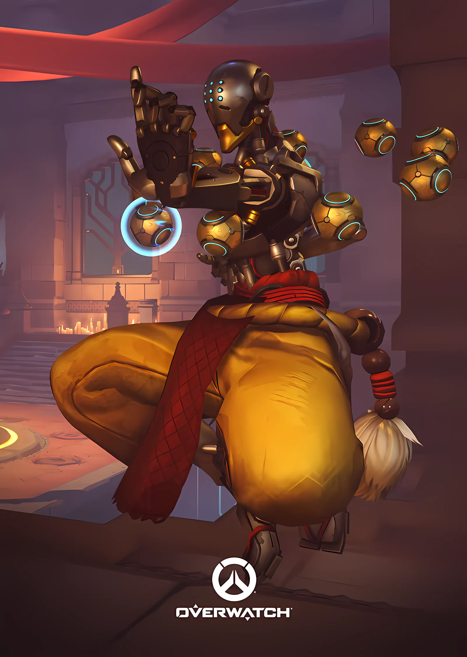 Zenyatta - Overwatch metal tablo