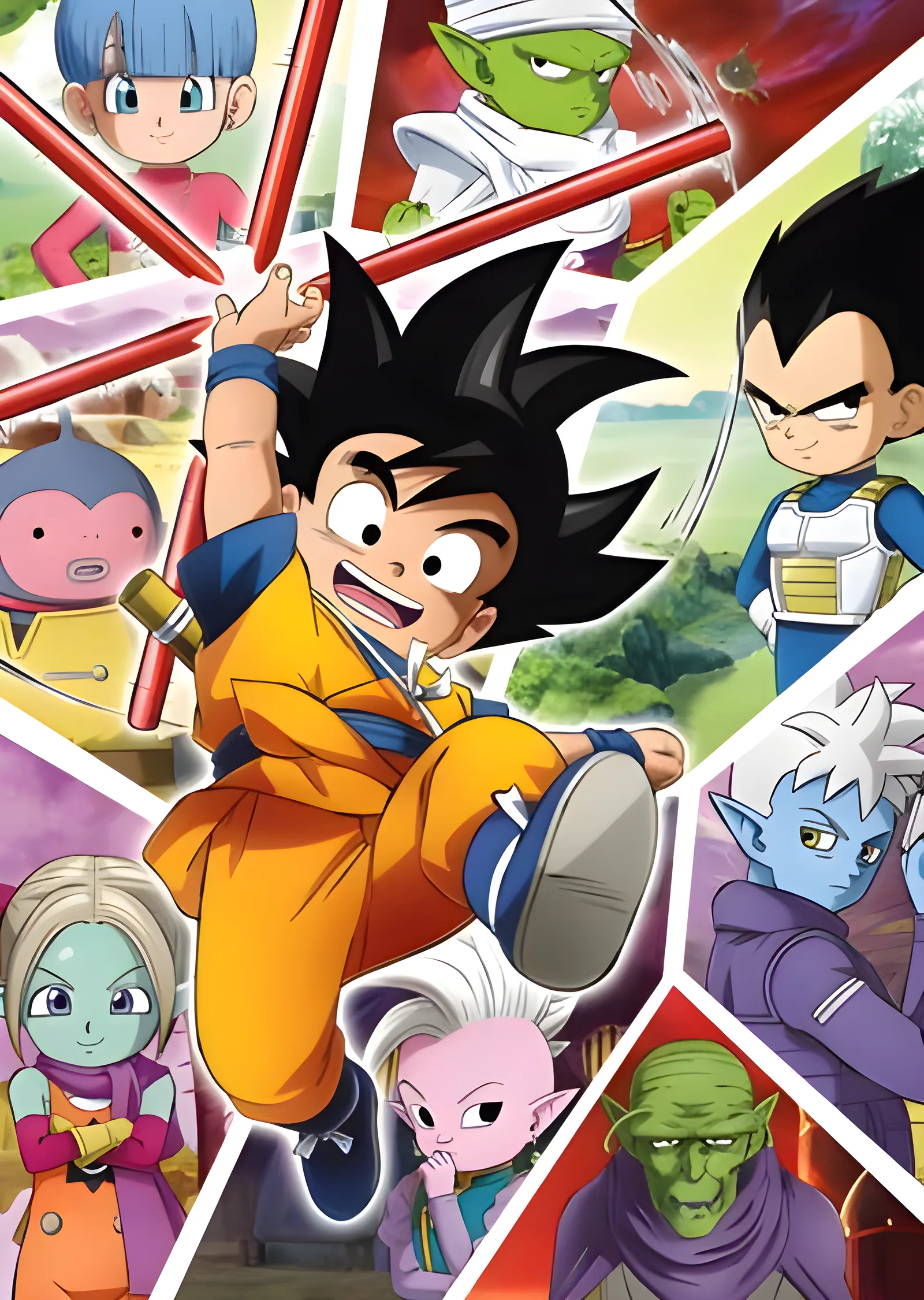 Dragon Ball Daima: Kahraman Takımı metal tablo