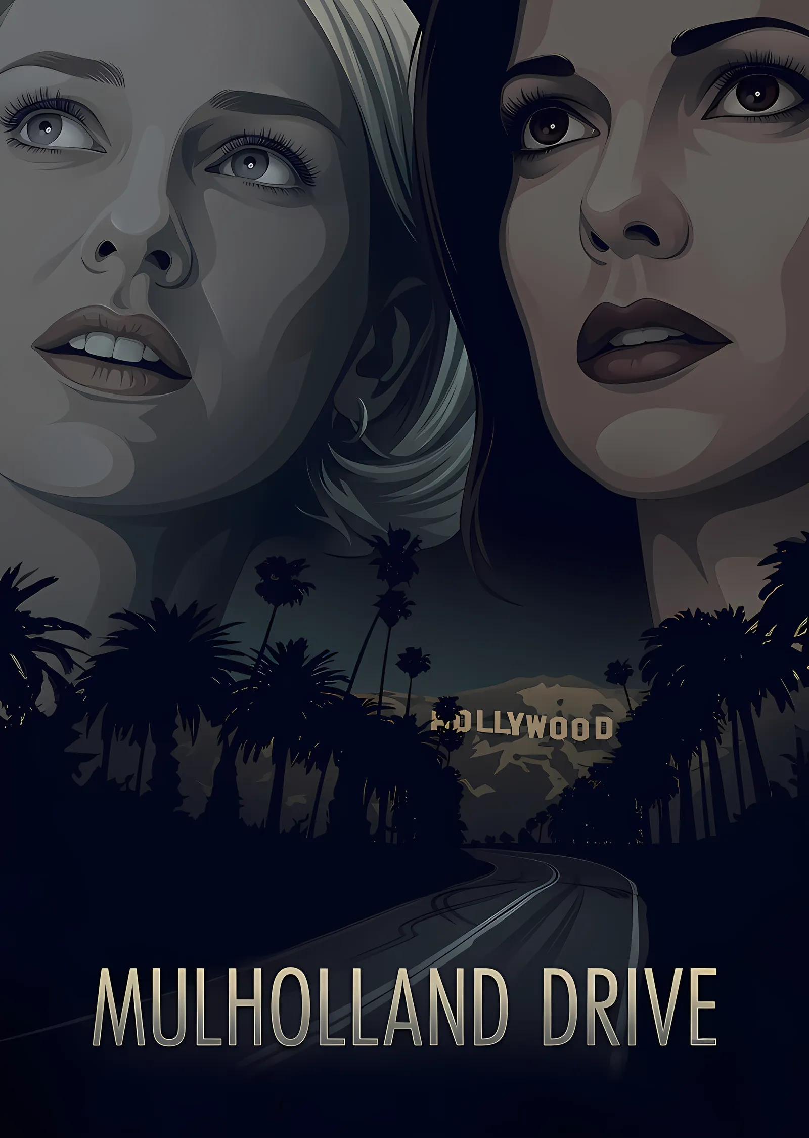 Mulholland Drive - Betty ve Rita metal tablo